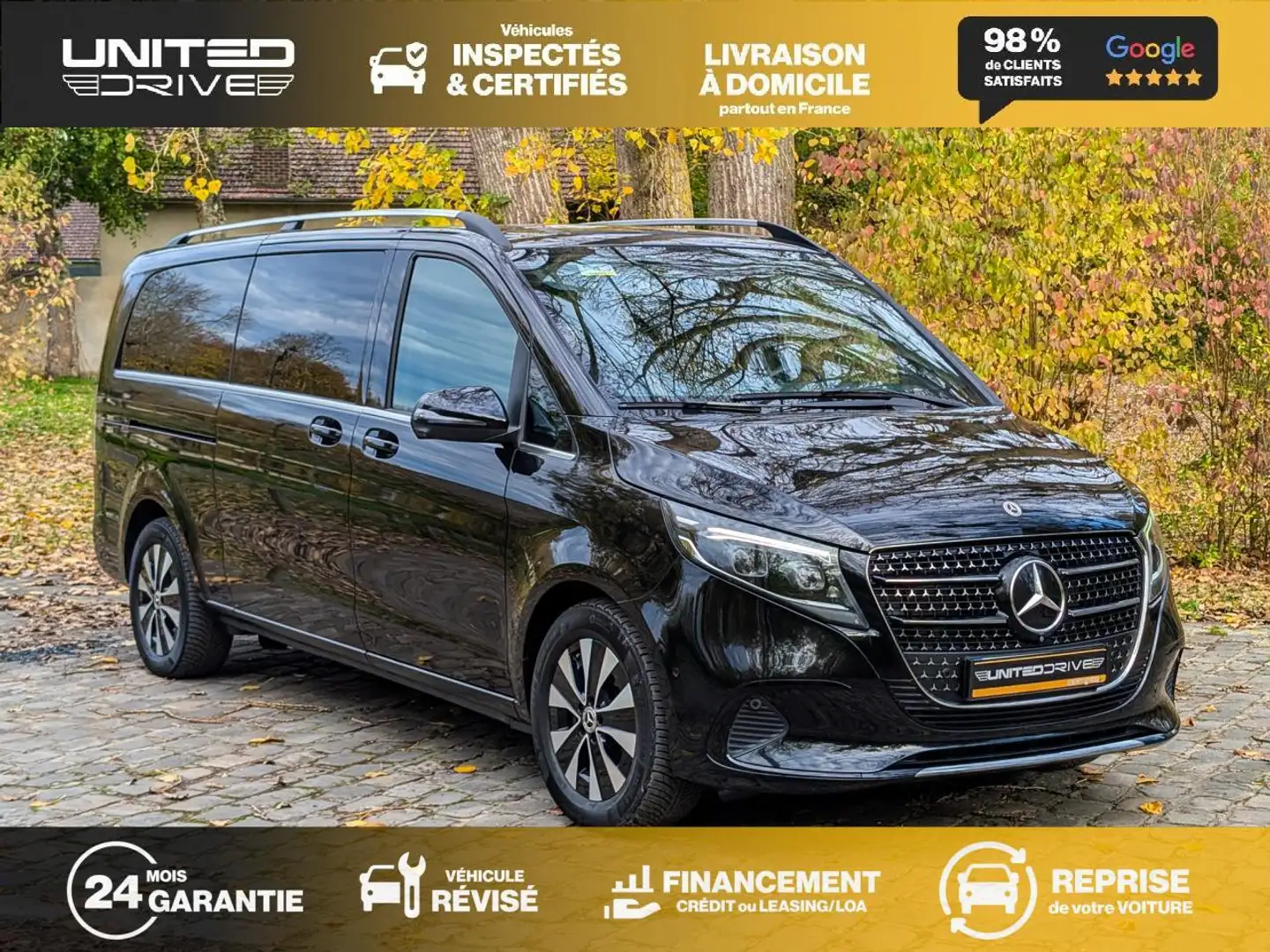 Mercedes-Benz V 300 V Extra Long 300 d - BVA 9G-Tronic  - BM 447 Extra Long Avantgarde - BVA PHASE 3 Schwarz - 1