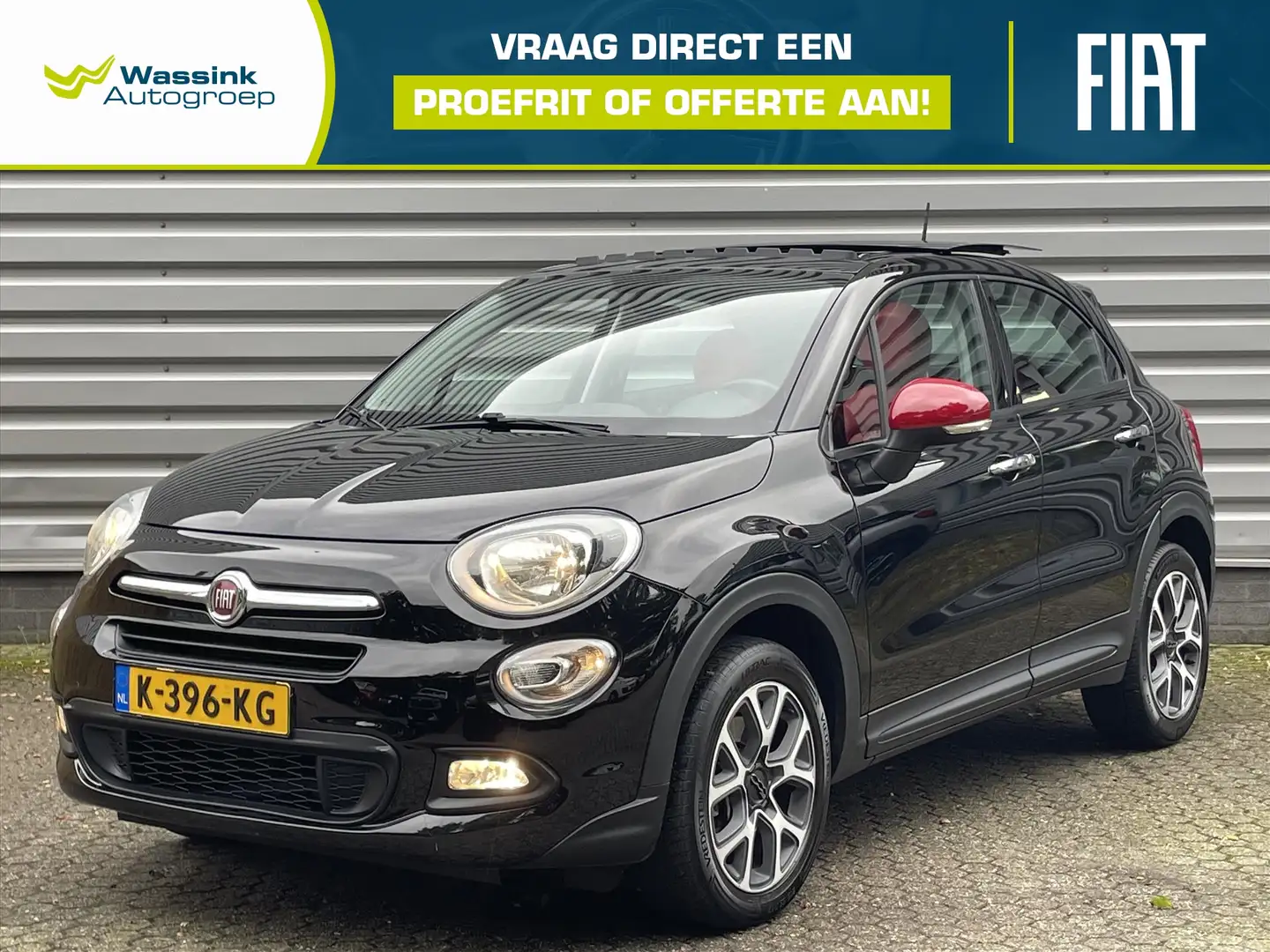 Fiat 500X 1.6 110pk Holiday | Navigatie | Schuif/kantel dak Zwart - 1