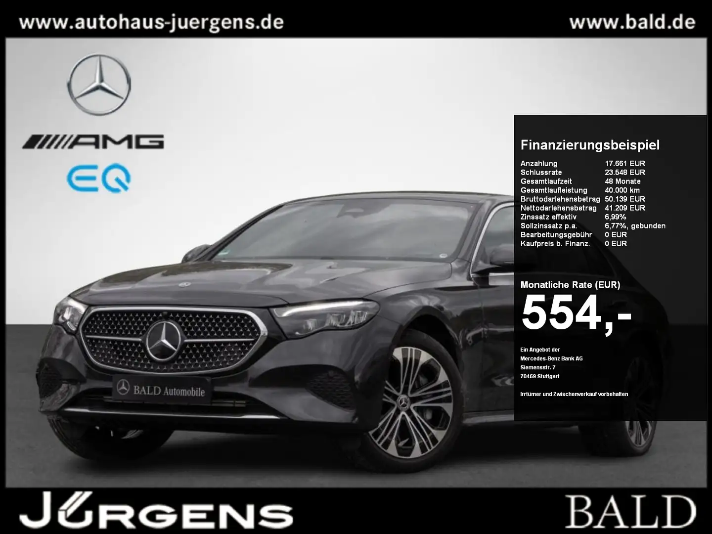 Mercedes-Benz E 300 e 4M Avantgarde/Superscreen/LED/Totw/19" Grau - 1