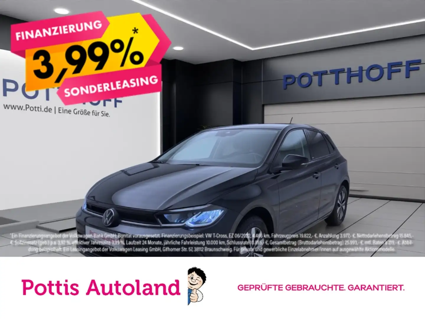 Volkswagen Polo 1.0 TSI MOVE NAVI KLIMA PDC LED Schwarz - 1