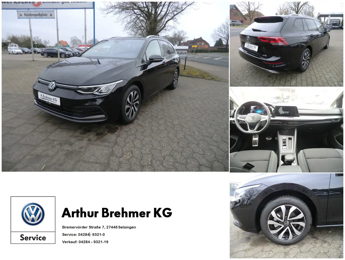 Volkswagen Golf VIII Variant 1.0 eTSI MHEV DSG Active OPF ACC SHZ Schwarz - 1