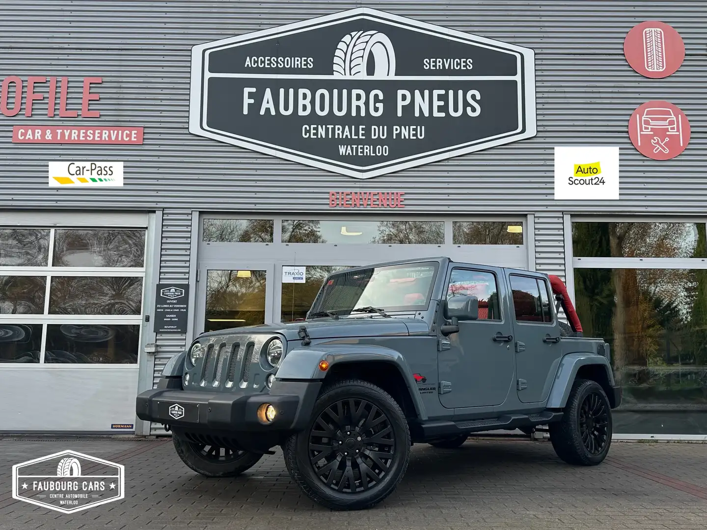 Jeep Wrangler *KAHN-WHEELS-20*CHELSEA-TRUCK*FULL-CUIR*LED*NAVI* Grijs - 1
