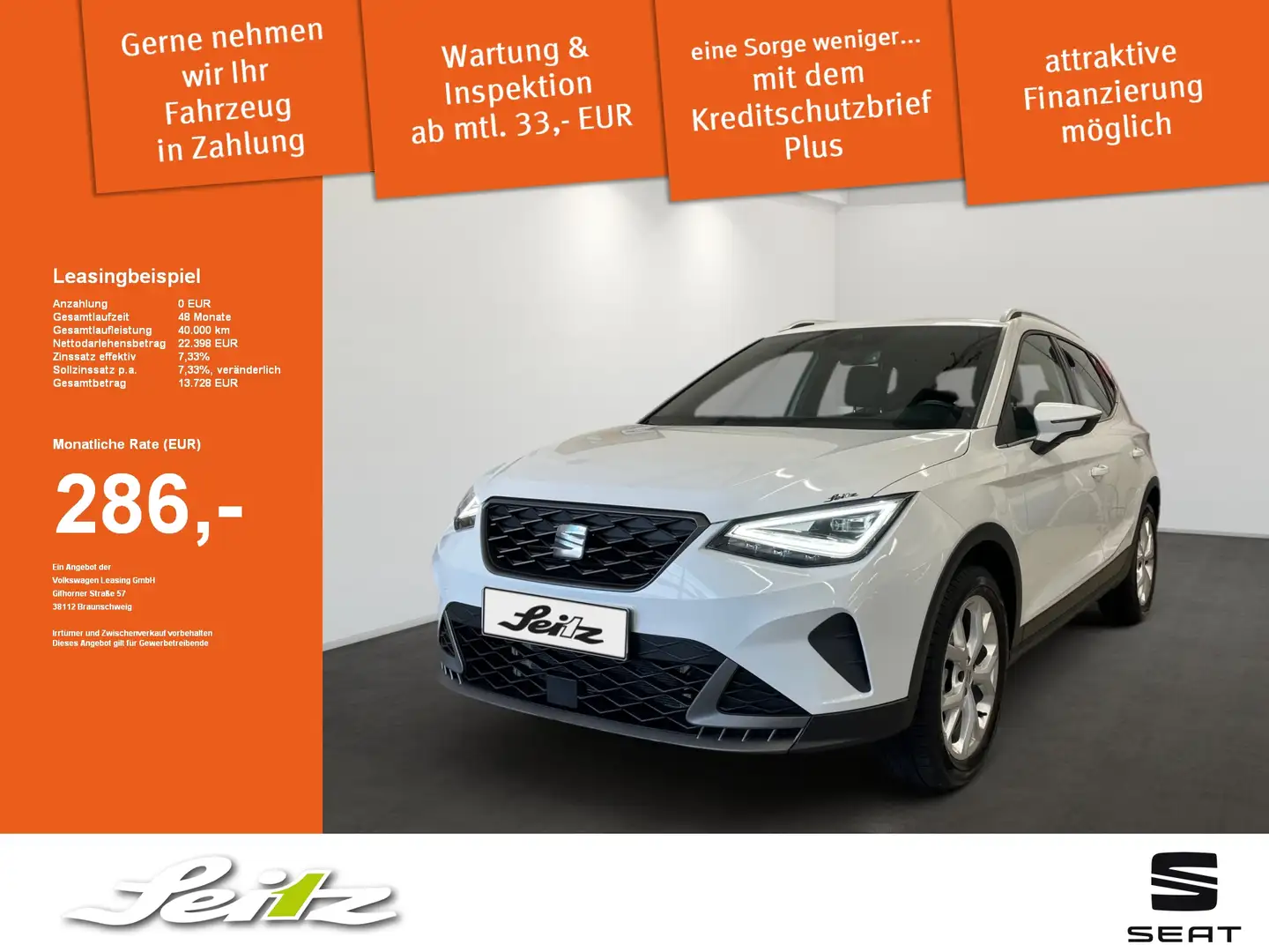 SEAT Arona FR 1.0 TSI DSG FR *NAVI*PARKSENSOR*SITZH* Blanc - 1