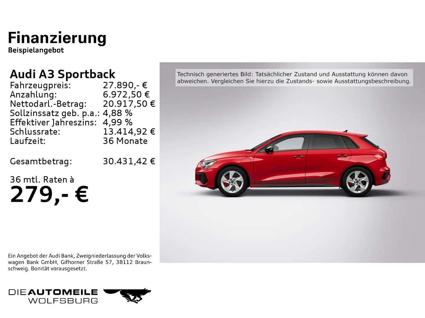 Audi A3 45 TFSI e S-tronic S line Einparkhi Rouge - 2