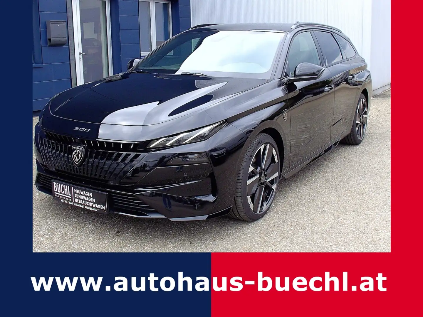Peugeot 308 SW Hybrid 145 e-DSC6 GT Schwarz - 1
