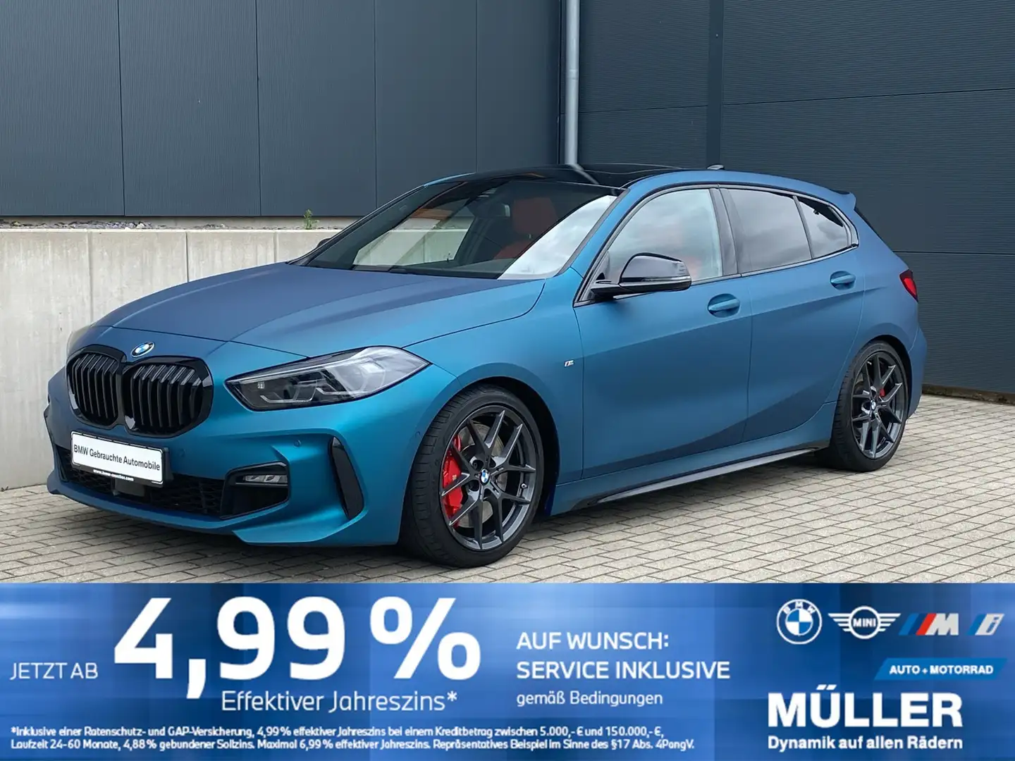 BMW 120 d xDrive SAG M Sport AHK/LED+/PANO/K-ZUG/TEMP Noir - 1