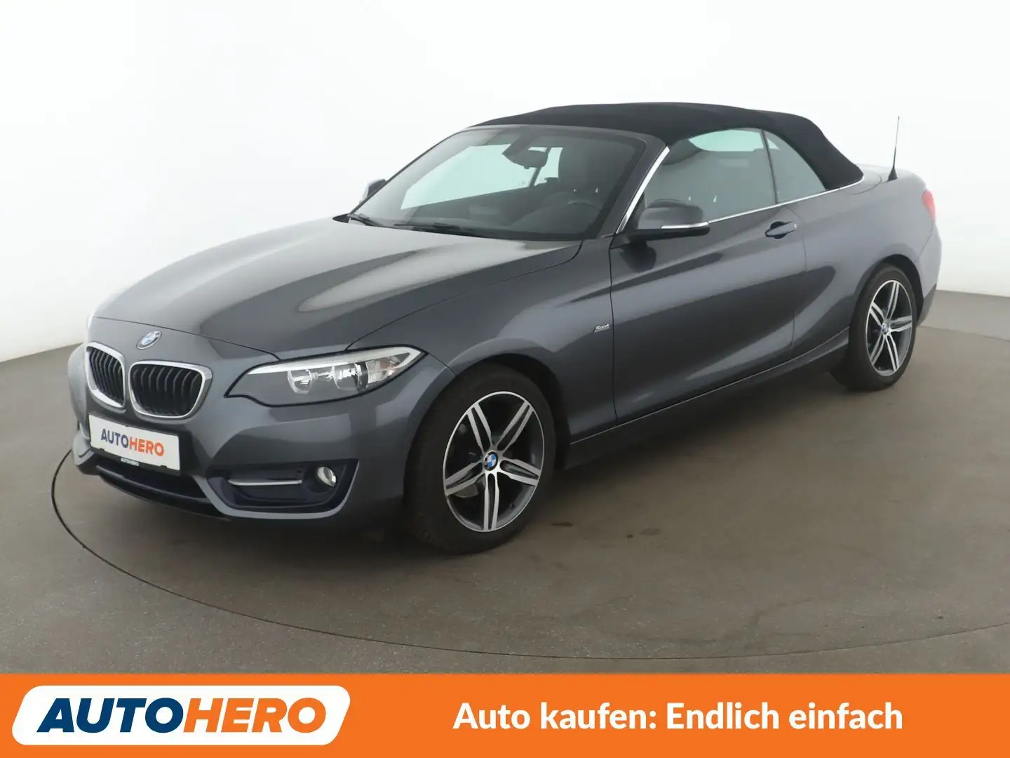 BMW 218 218d Sport Line *NAVI*TEMPO*PDC*SHZ* Gris - 1
