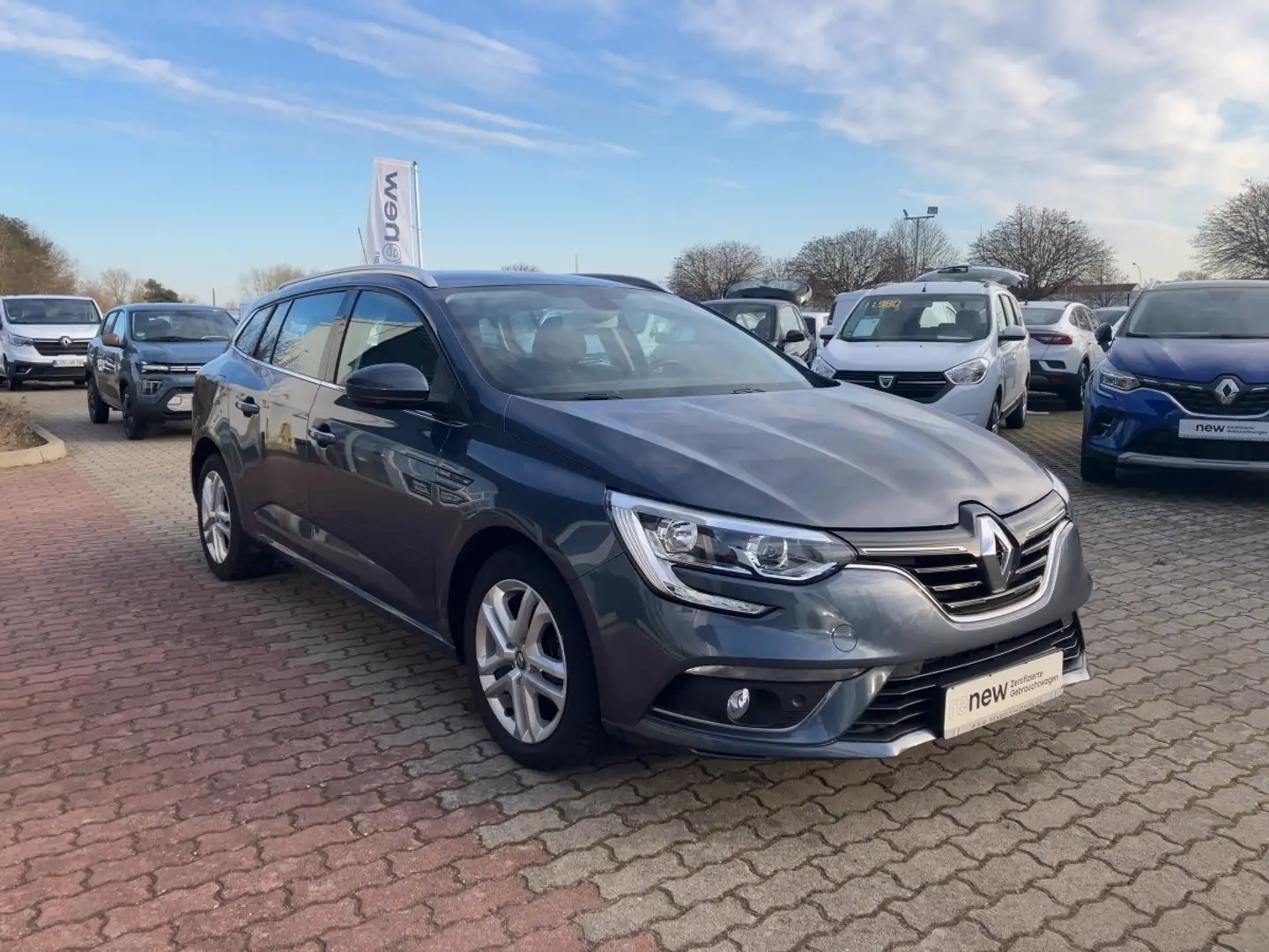 Renault Megane 130 PS Automatik Navi Klimaauto Kombi Grau - 2