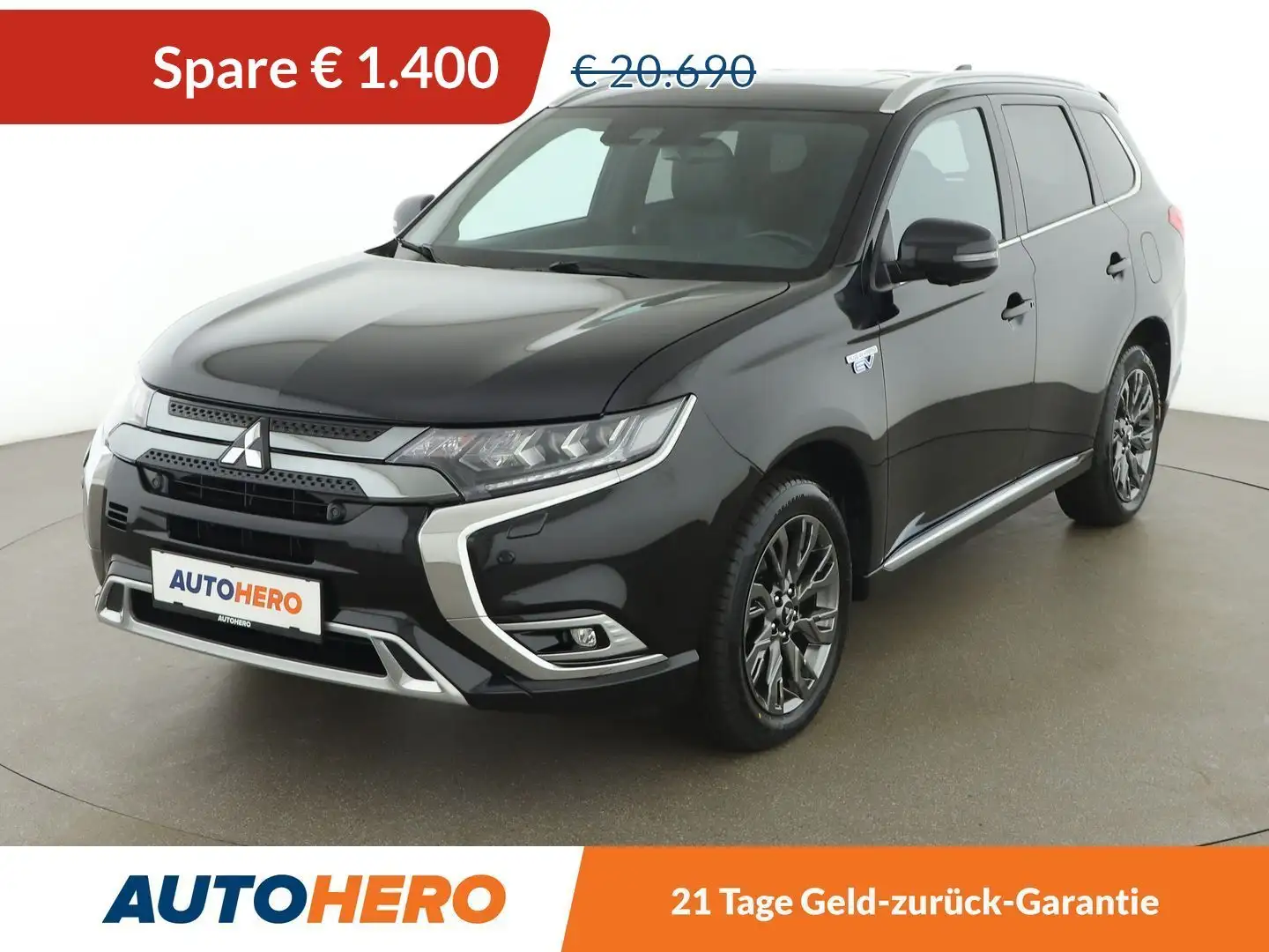 Mitsubishi Outlander 2.4 PHEV Diamond 220V 4WD Aut. *360*ACC*LED*SPUR* Noir - 1