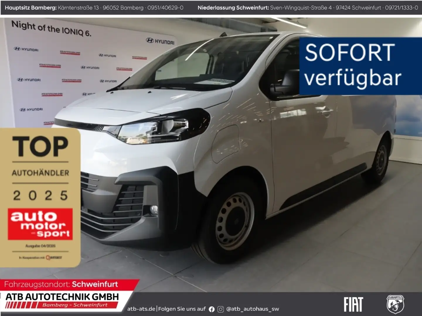 Fiat Scudo EV Serie 2 Kastenwagen L2 75kWh Comfort-, Connect- Weiß - 1