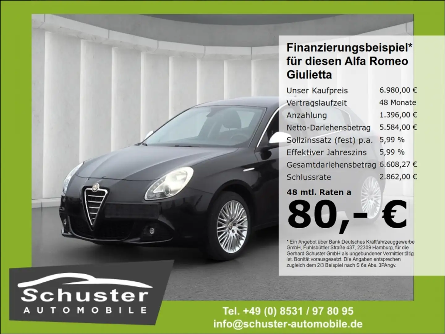 Alfa Romeo Giulietta Super 1.4T*2-Zon-Klimaaut Nebelscheinw Schwarz - 1
