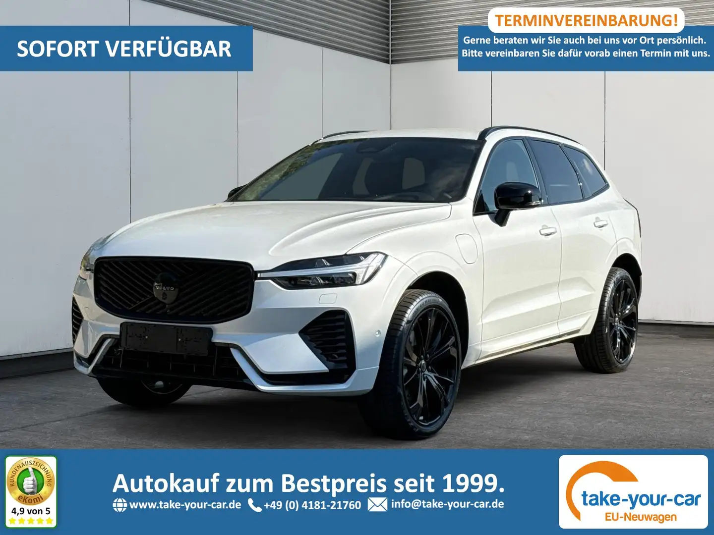 Volvo XC60 Black Edition Plus Nordic T6 AWD AHK+360°KAMERA... Alb - 1