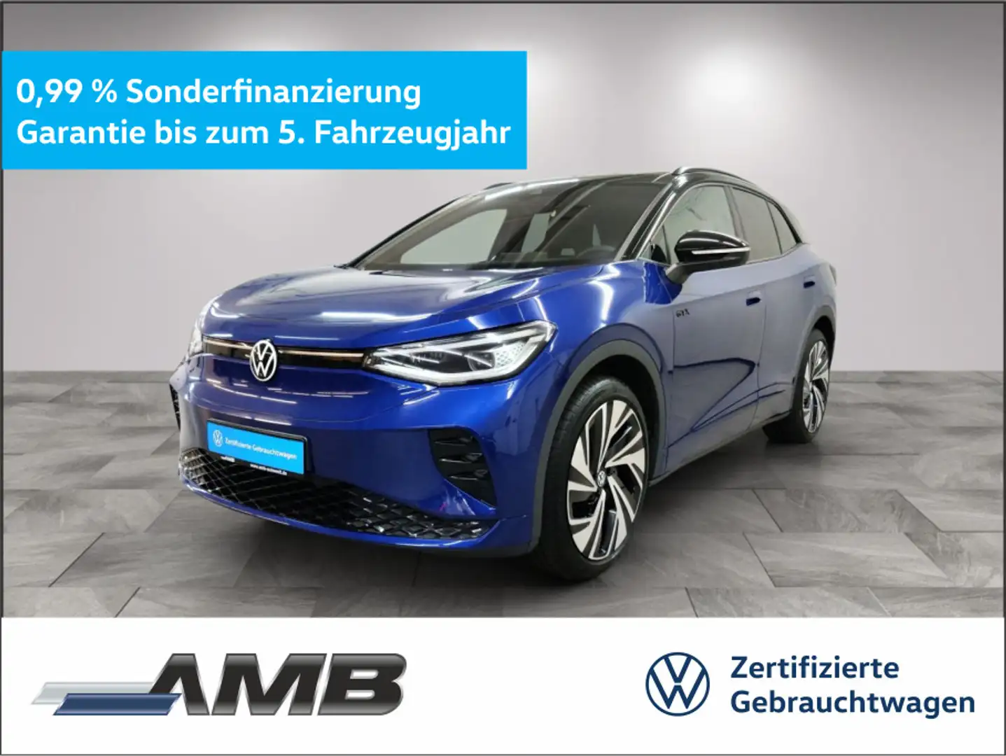 Volkswagen ID.4 GTX 77kWh/AHK/HuD/Pano/Wärmepumpe/04.29Gara Blau - 1