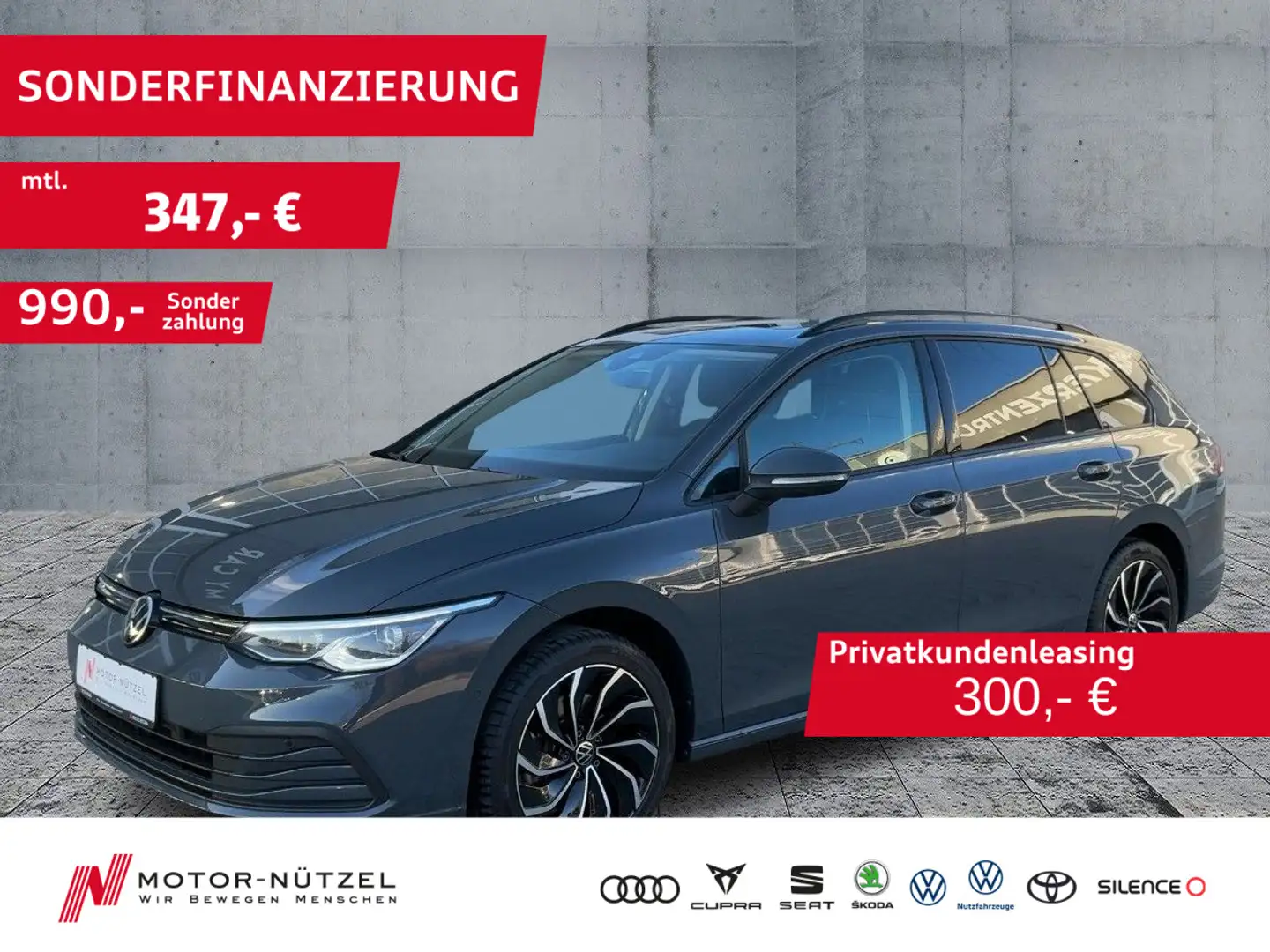 Volkswagen Golf Variant Golf VIII Variant 2.0 TDI LIFE LED+PANO+ACC+AHK Grau - 1