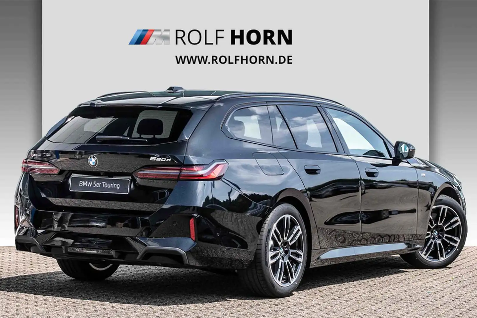 BMW 520 d xDrive M Sport SHZ 360 HUD AHK Pano har/kar Schwarz - 2