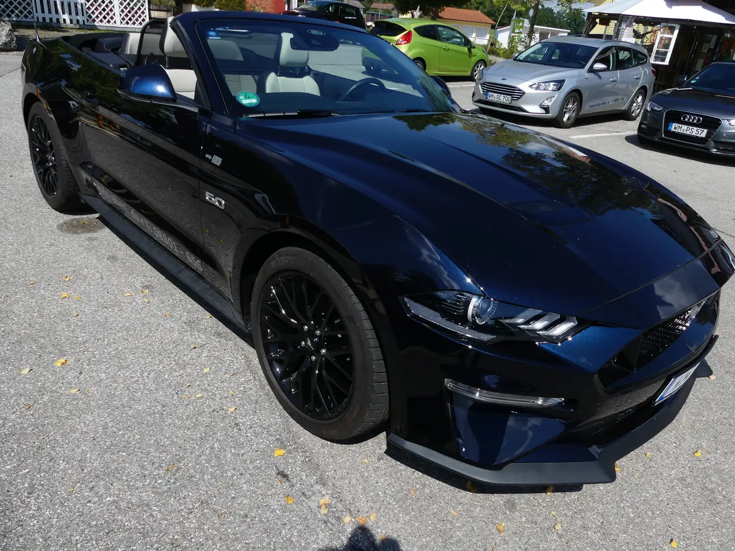 Ford Mustang Cabrio 5.0 Ti-VCT V8 GT*Leder Beige *Einzelst.* Blauw - 2