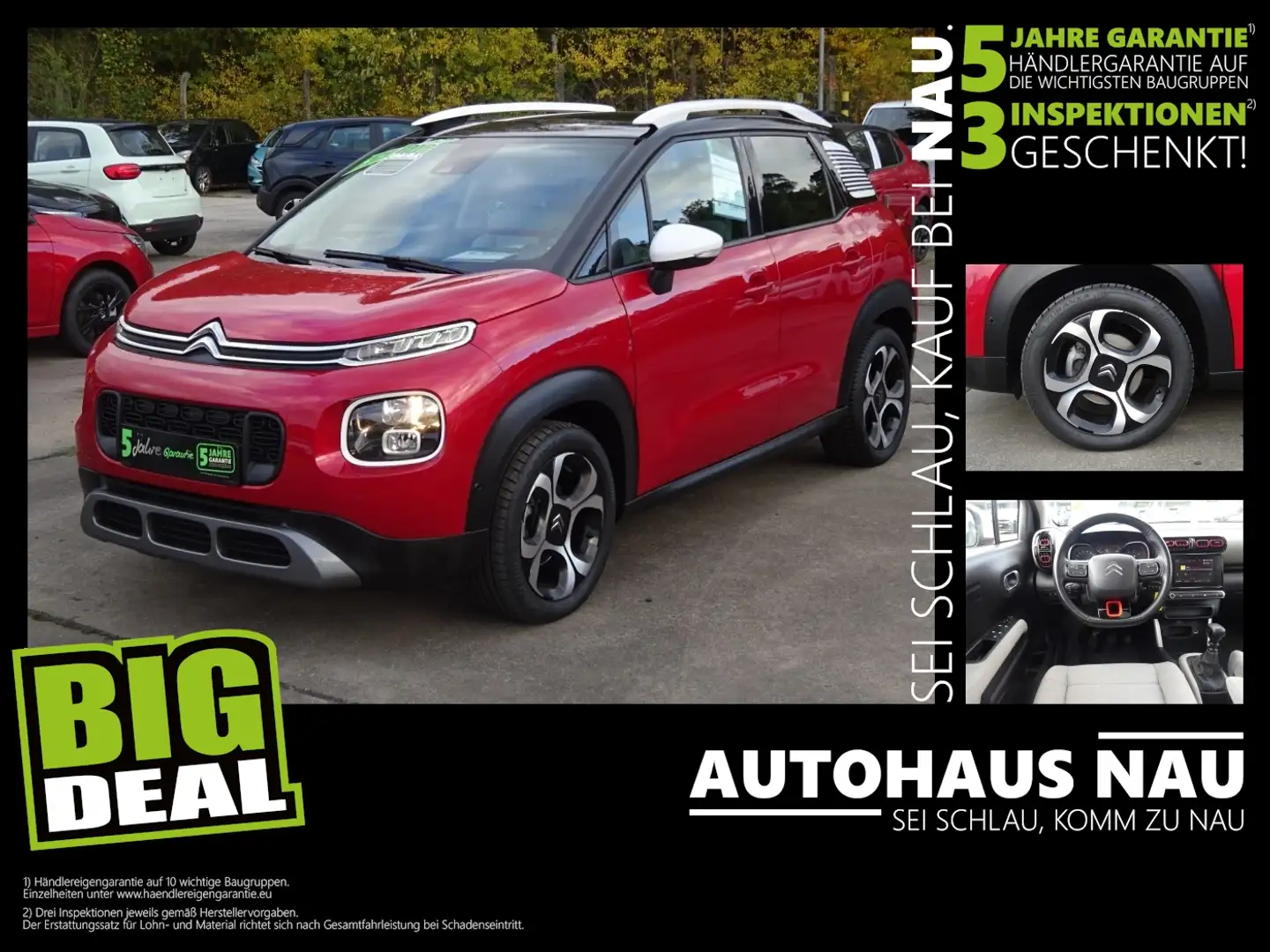 Citroen C3 Aircross 1.2 Shine Inspektionspaket Big Deal! Rood - 1