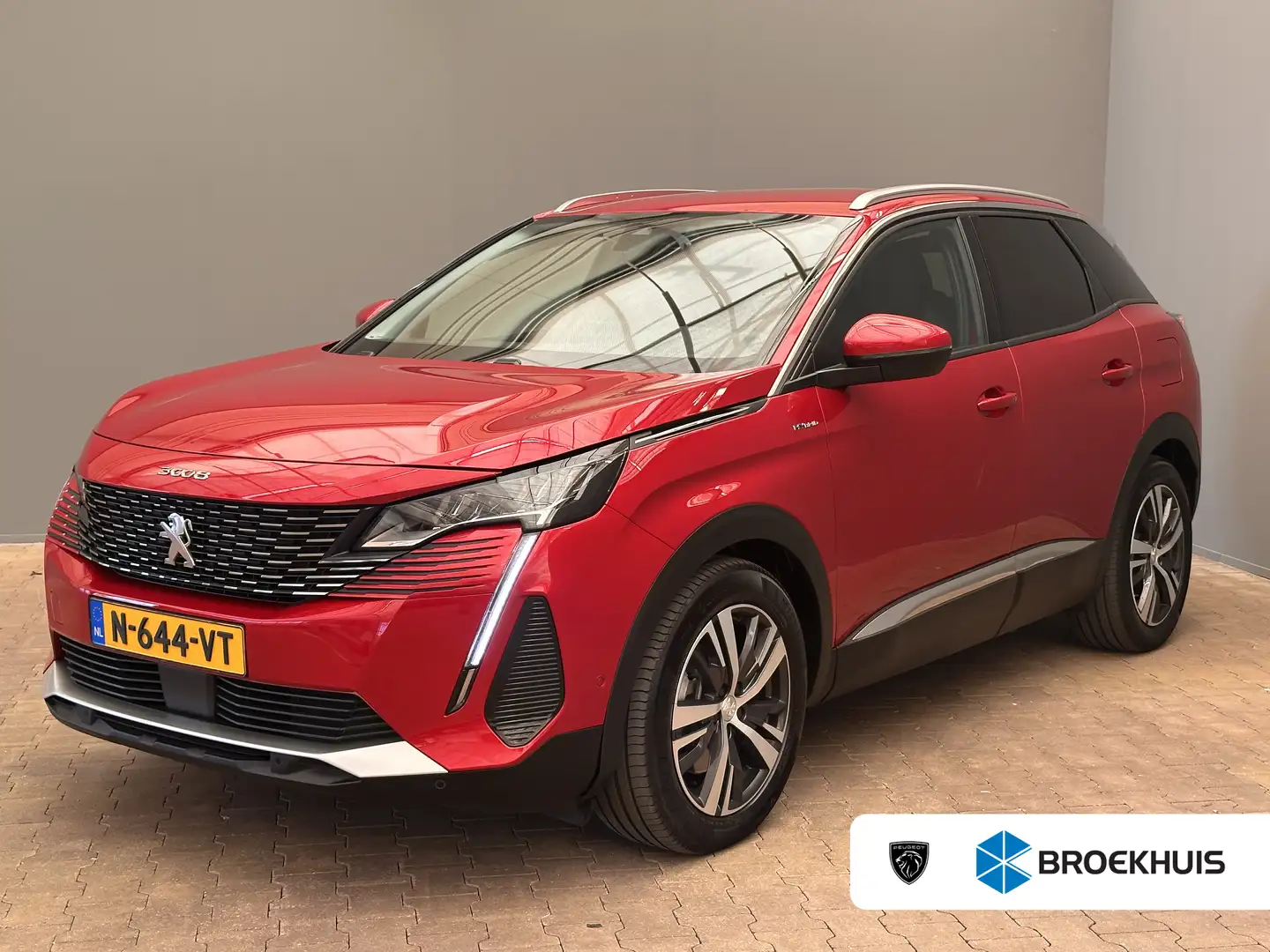 Peugeot 3008 1.6 HYbrid 225 Blue Lease Allure Trekhaak | Naviga Rood - 1