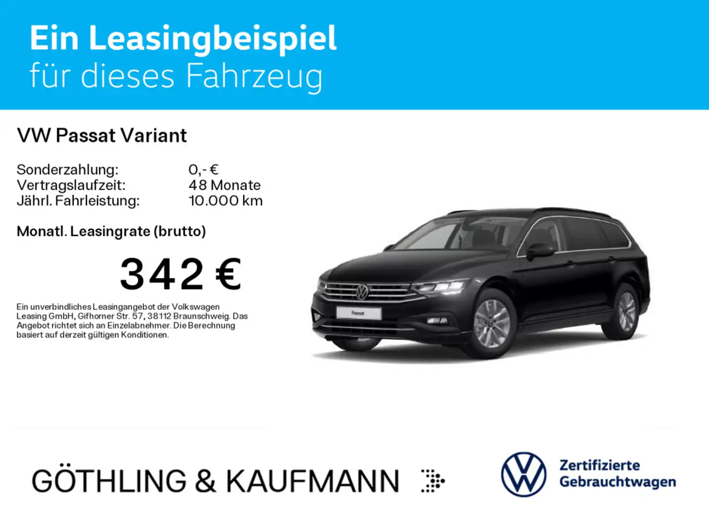 Volkswagen Passat Variant Business 1.5 TSI DSG*NAVI*AHK*SHZ Schwarz - 2