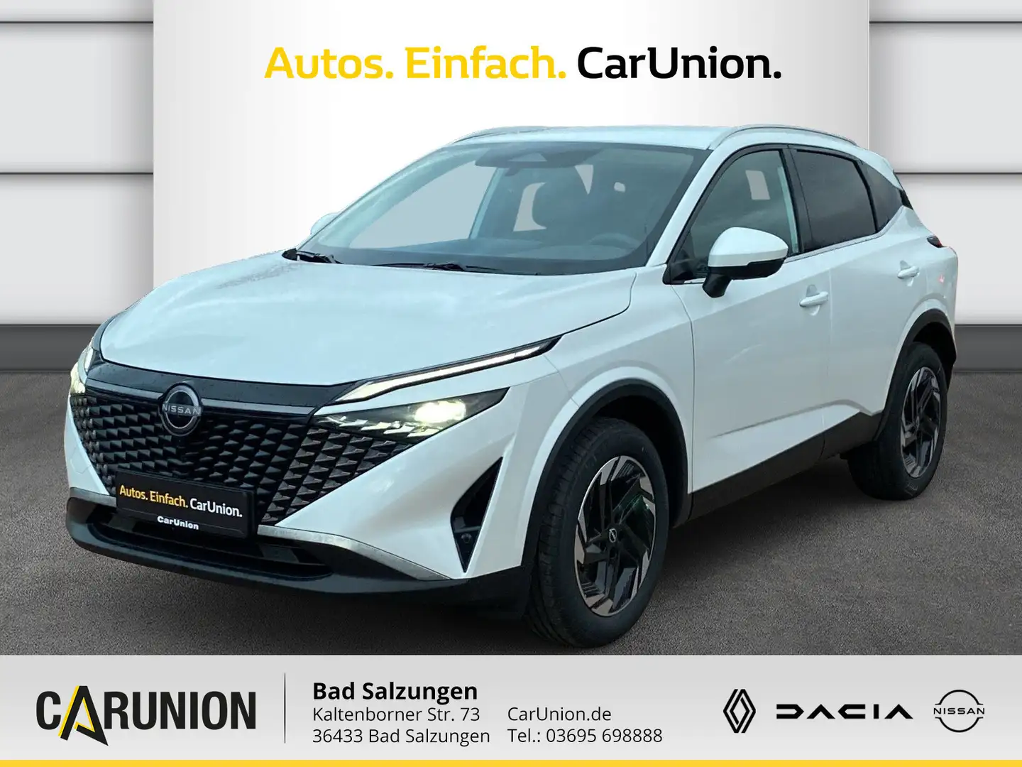 Nissan Qashqai 1.3 DIG-T 140 PS 4x2 N-Connecta Weiß - 1