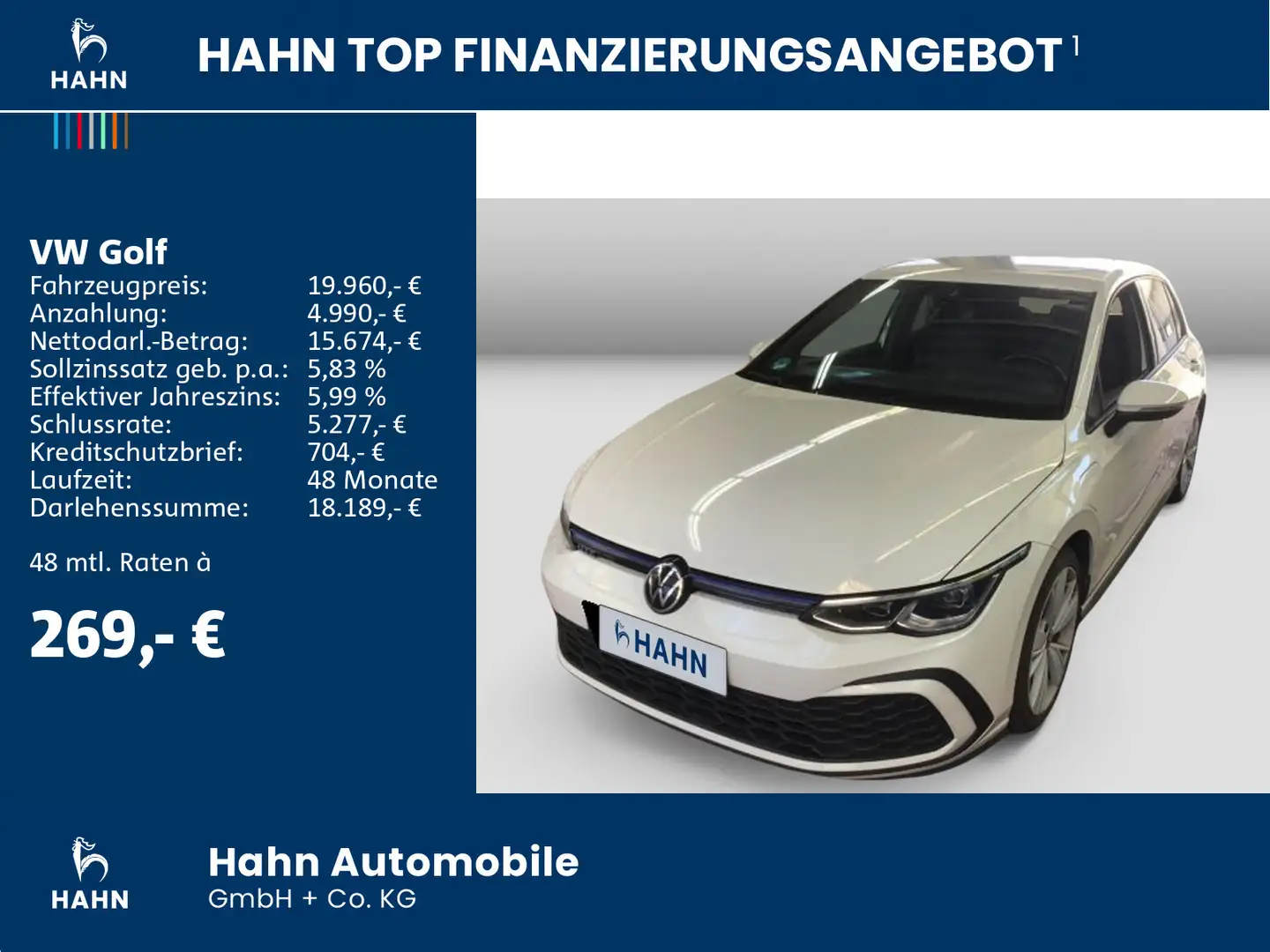 Volkswagen Golf GTE VIII GTE 1.4TSI DSG LED Navi Lenkradh Clima Wit - 2