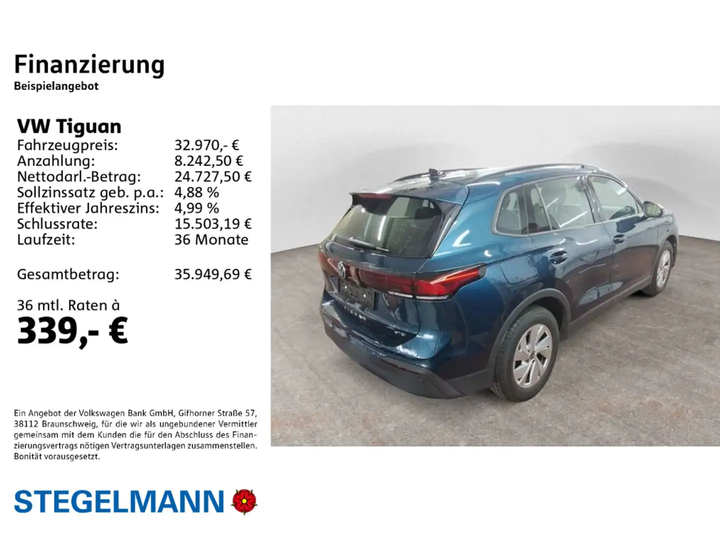 Volkswagen Tiguan 1.5 eTSI DSG *AHK*Kamera*Navi*+3J. Garant Blau - 2