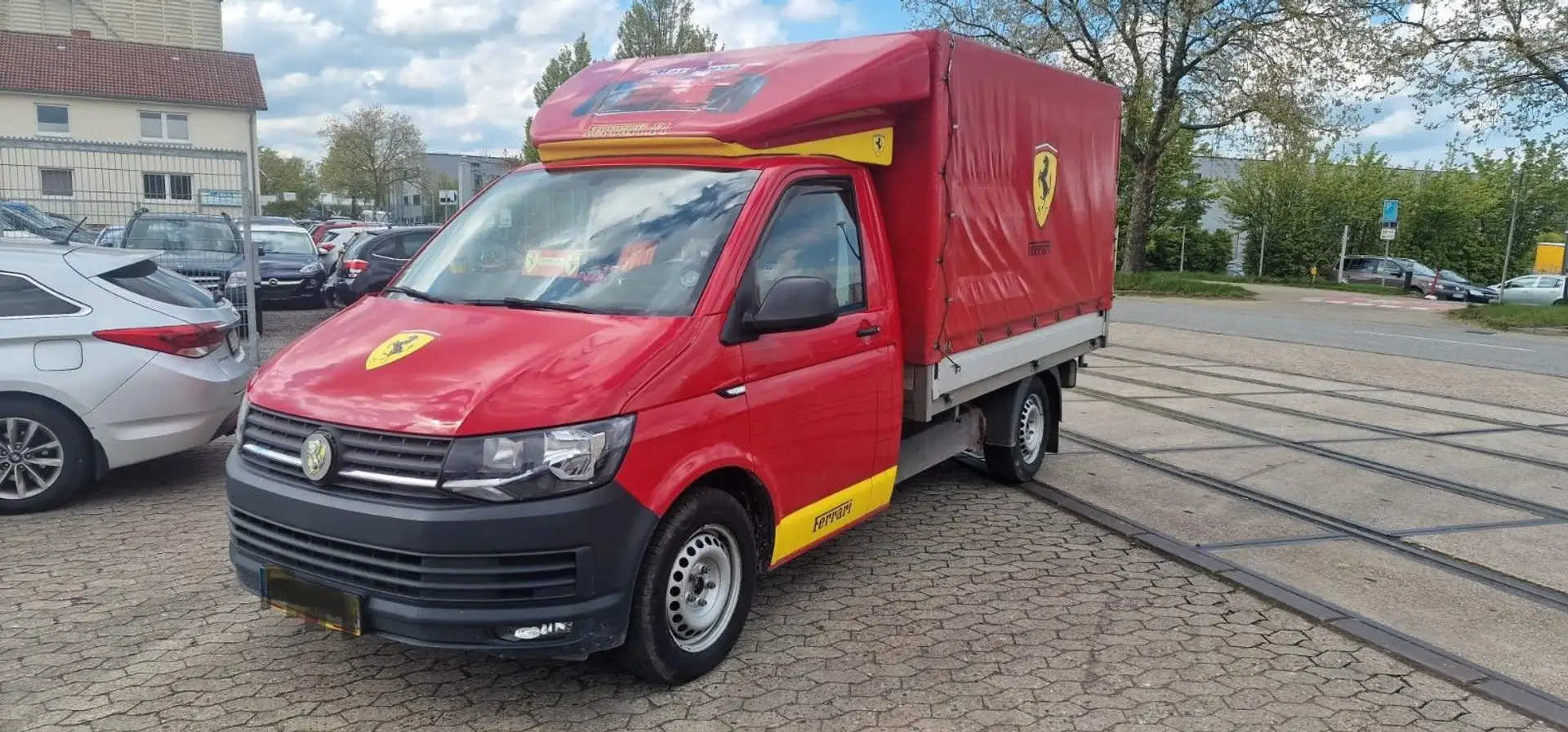 Volkswagen T6 Transporter T6  Pritsche Plane lang 2,0 TDI*Klima*1.Hand*3Si Czerwony - 1