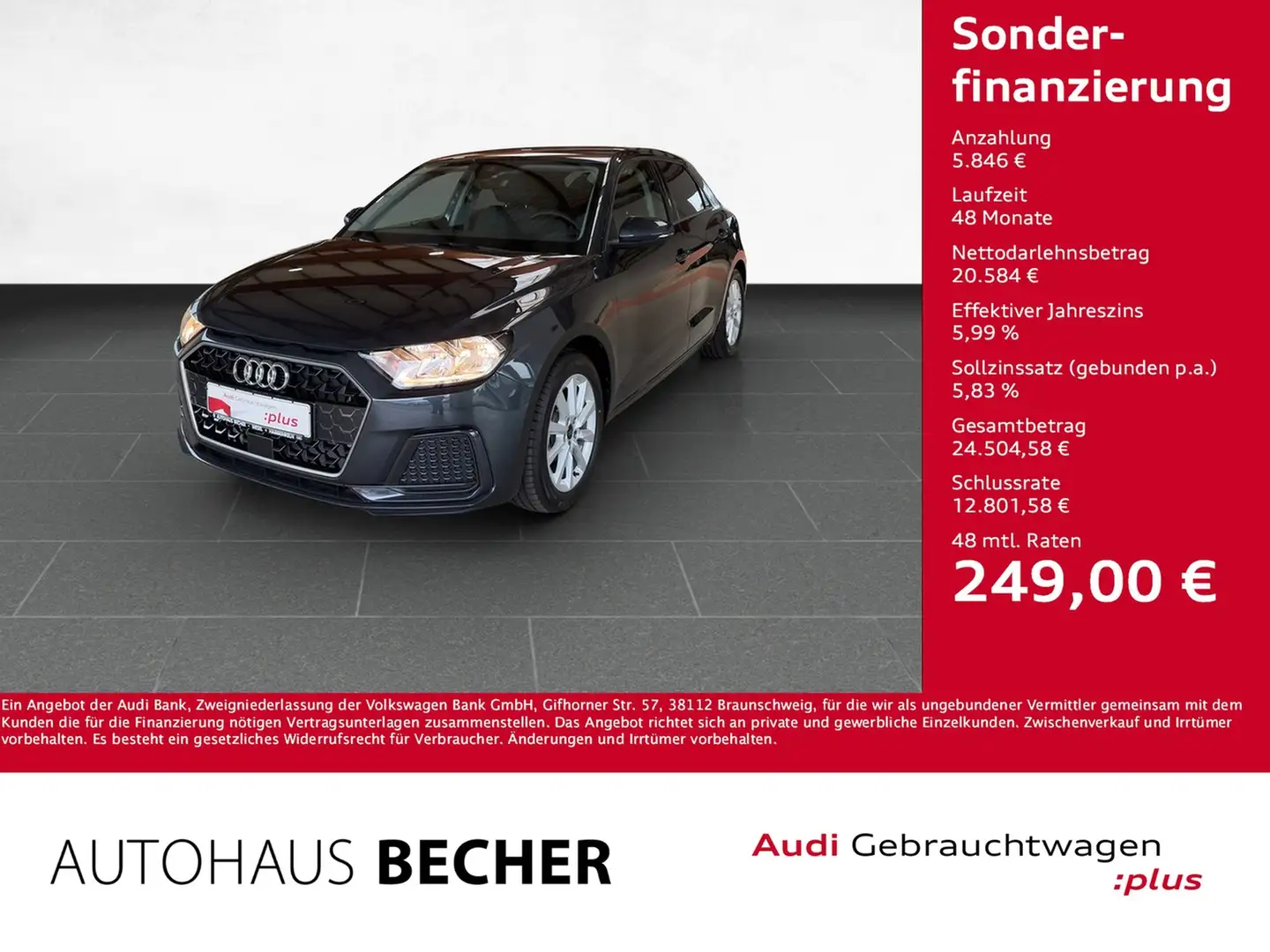 Audi A1 Sprtb. advanced 25 TFSI S tronic /Navi/Sitzhz Grau - 1