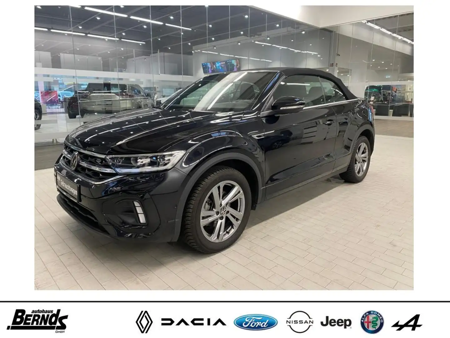 Volkswagen T-Roc Cabriolet 1.5 TSI DSG R-Line AUTOMATIK AHK LEDER Zwart - 1