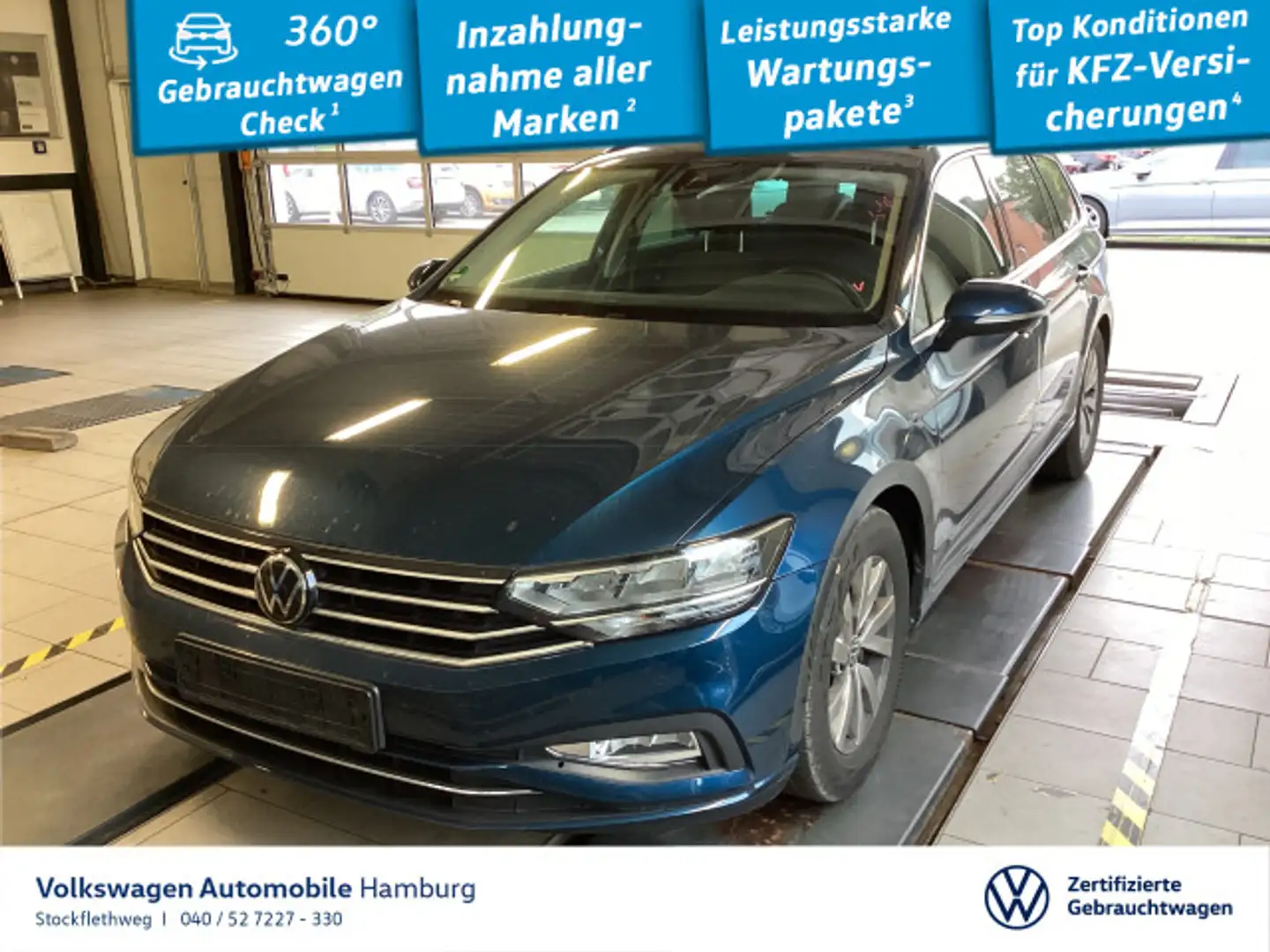 Volkswagen Passat Variant 2.0 TDI DSG Nav CarPlay TravelAss Blau - 1