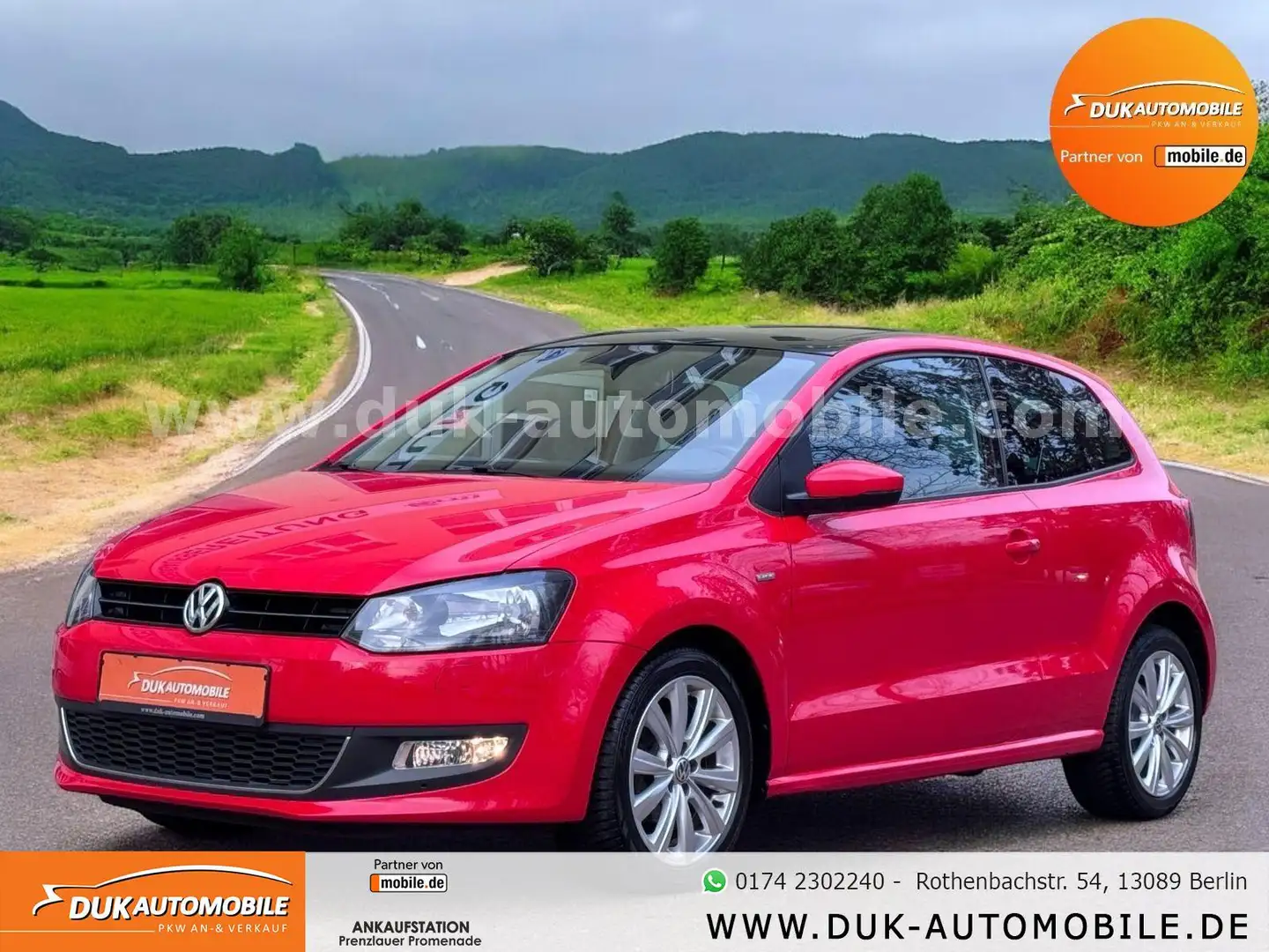 Volkswagen Polo V Life *Schiebedach*Klima*SZH*PDC* Rouge - 1