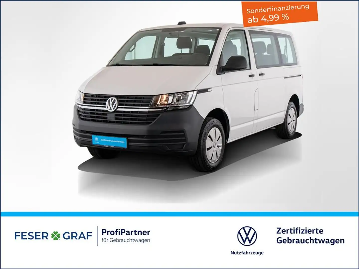 Volkswagen T6.1 Kombi 6.1 2.0TDI 8Sitze 2xKlimaanlage 2xSchieb Weiß - 1