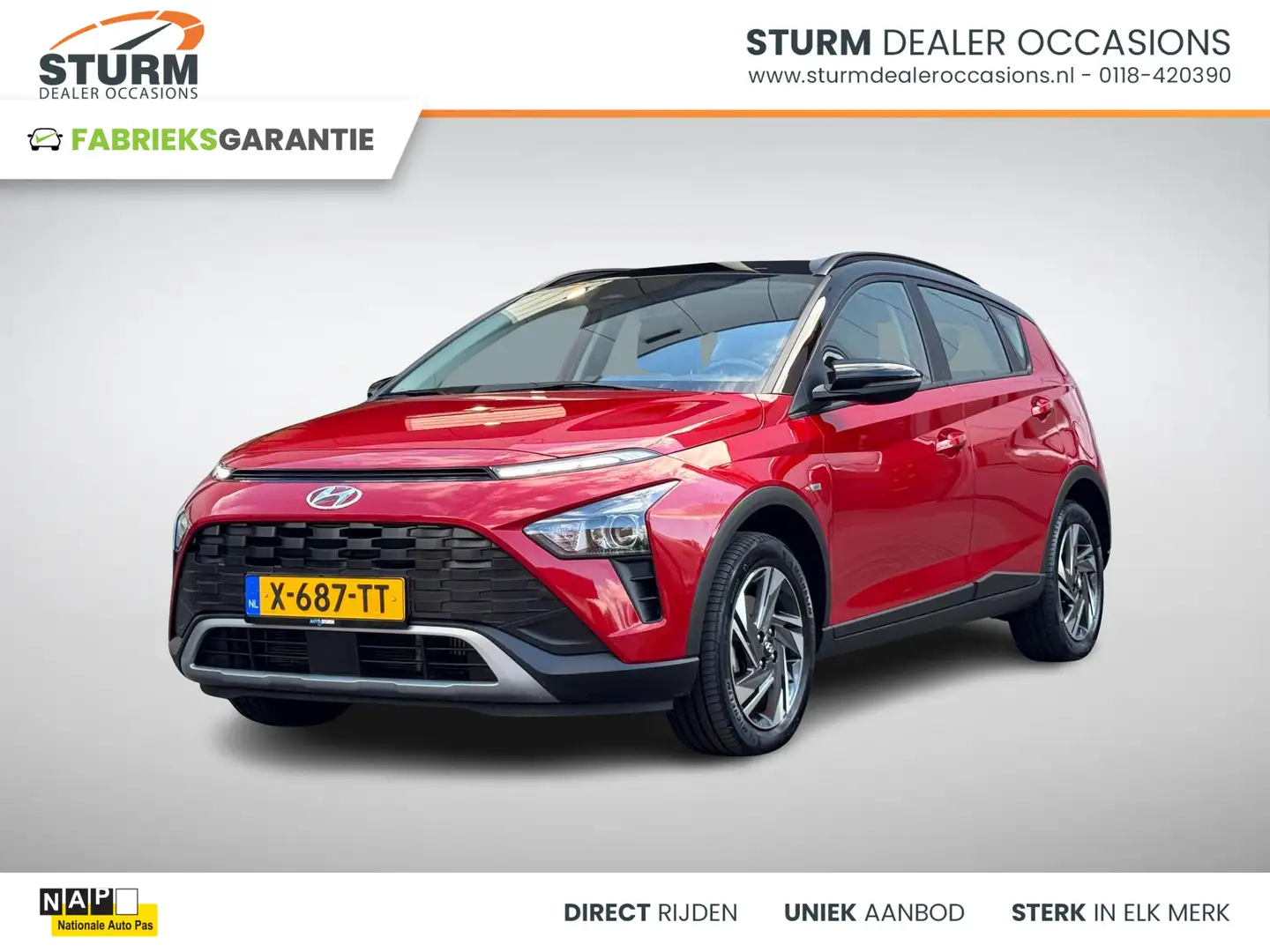 Hyundai BAYON 1.0 T-GDI Comfort Smart Automaat, NL-Auto! Rood - 1