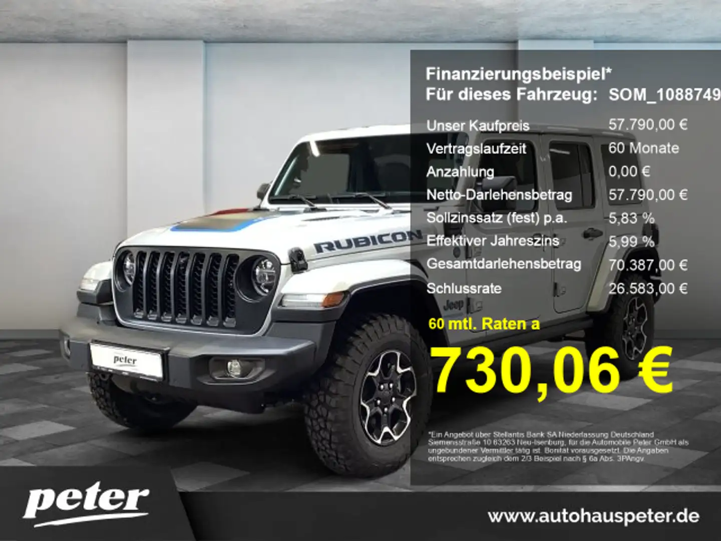 Jeep Wrangler Wrangler Unlimited 2.0l Plug-In Hybrid Rubicon Argento - 1