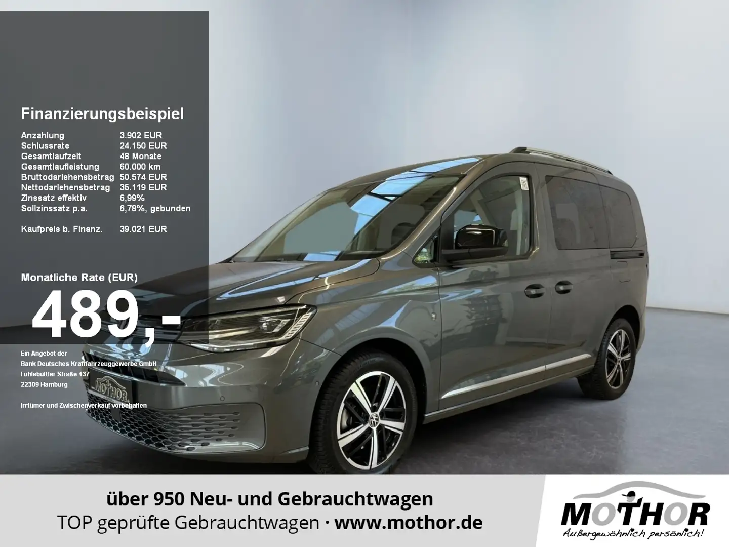 Volkswagen Caddy Style 2.0 TDI DSG ACC Kamera LED Scheinw. Grau - 1