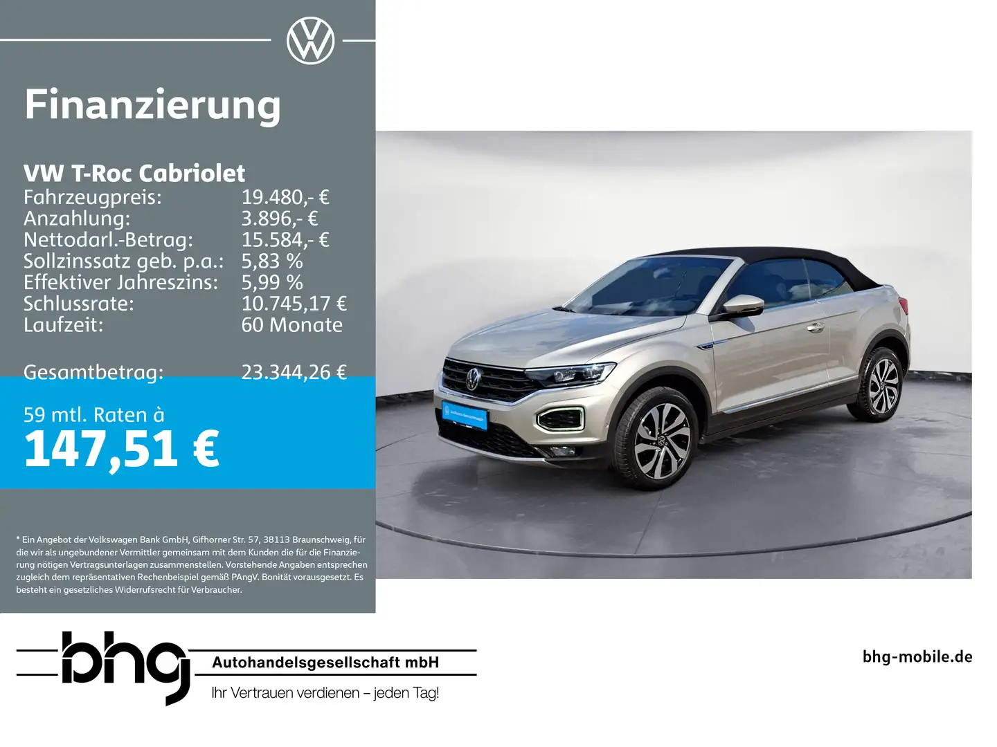 Volkswagen T-Roc 1.0 TSI OPF ACTIVE Navi connect Silber - 1