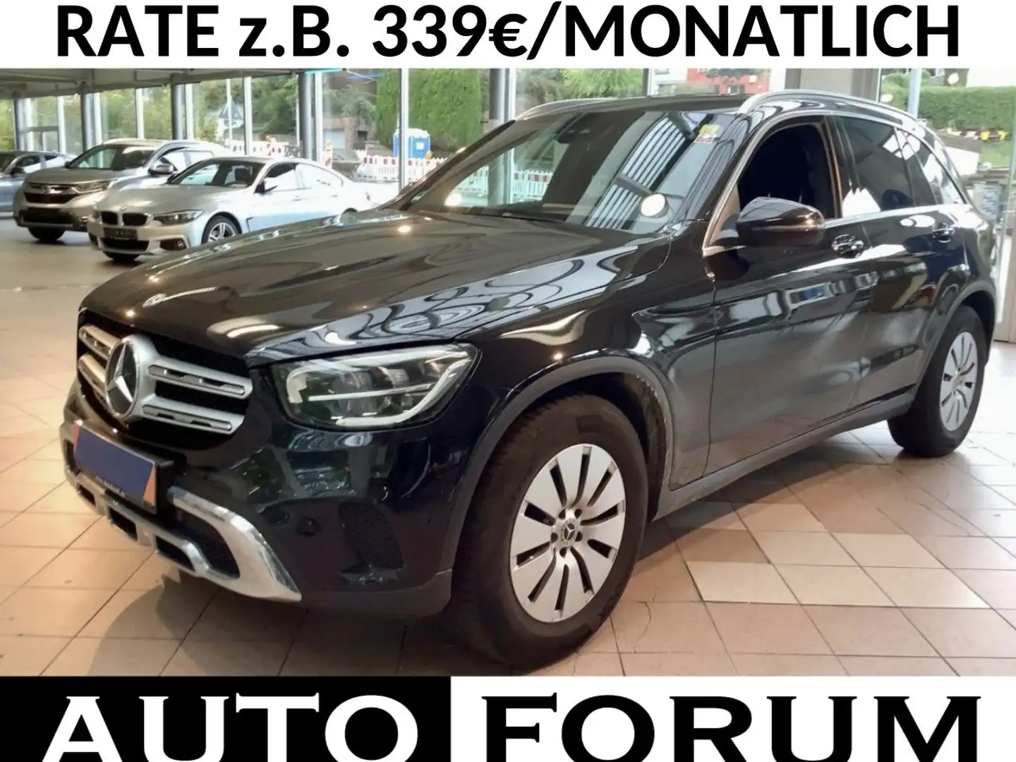 Mercedes-Benz GLC 200 4M EXCLUSIVE LED LEDER AHK PDC SHZ NAVI Noir - 1