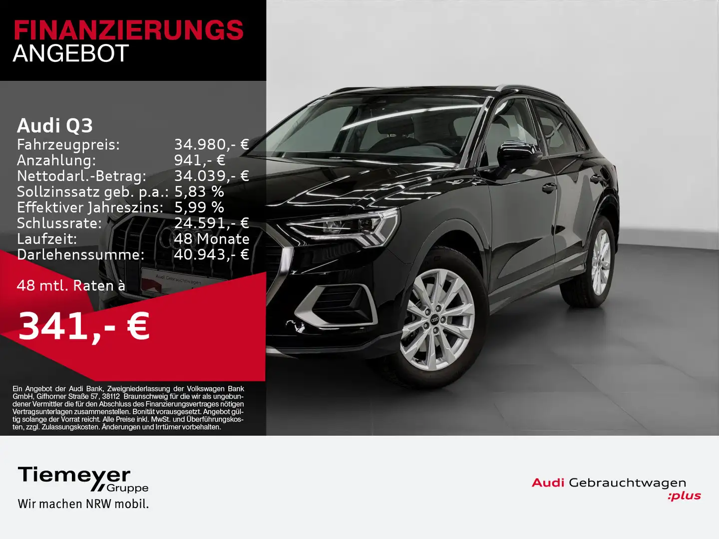 Audi Q3 40 TDI Q ADVANCED LED KAMERA ACC KEYLESS Schwarz - 1