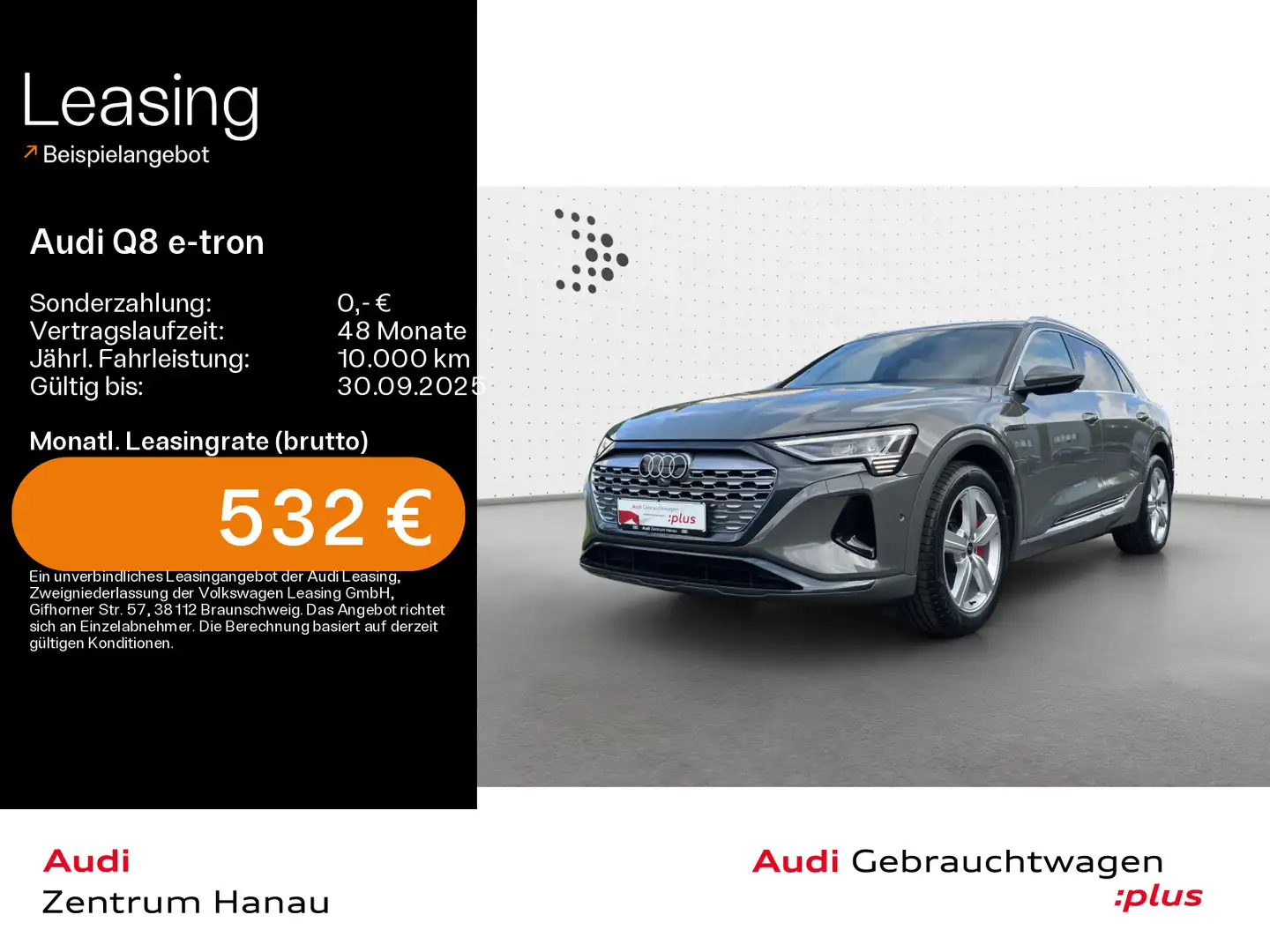 Audi Q8 e-tron 55 quattro advanced*NAVI-PLUS*HUD*MATR Grau - 1