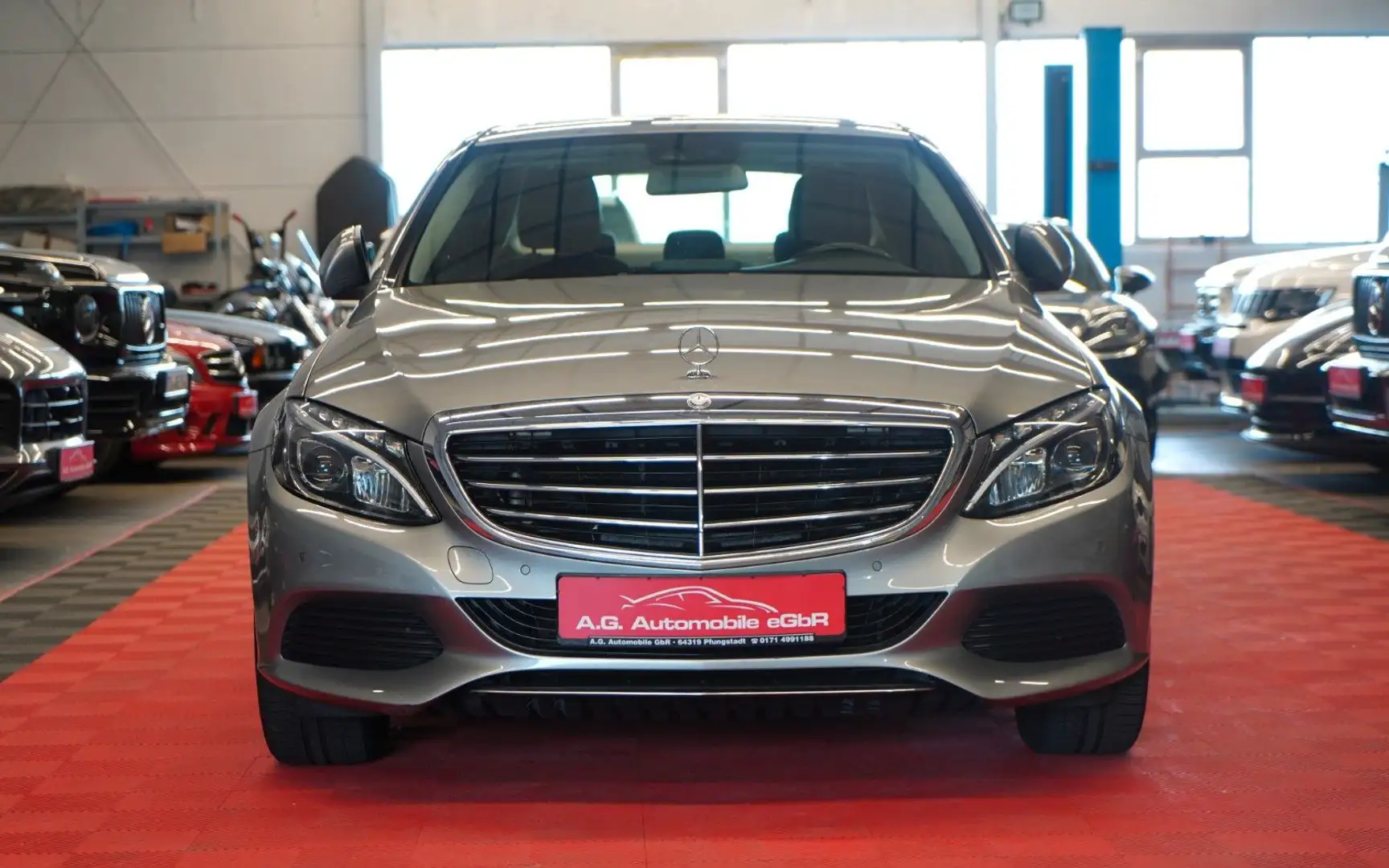 Mercedes-Benz C 220 d 7G Exlusive LED*Schiebedach*Navi*Spur* Silber - 2