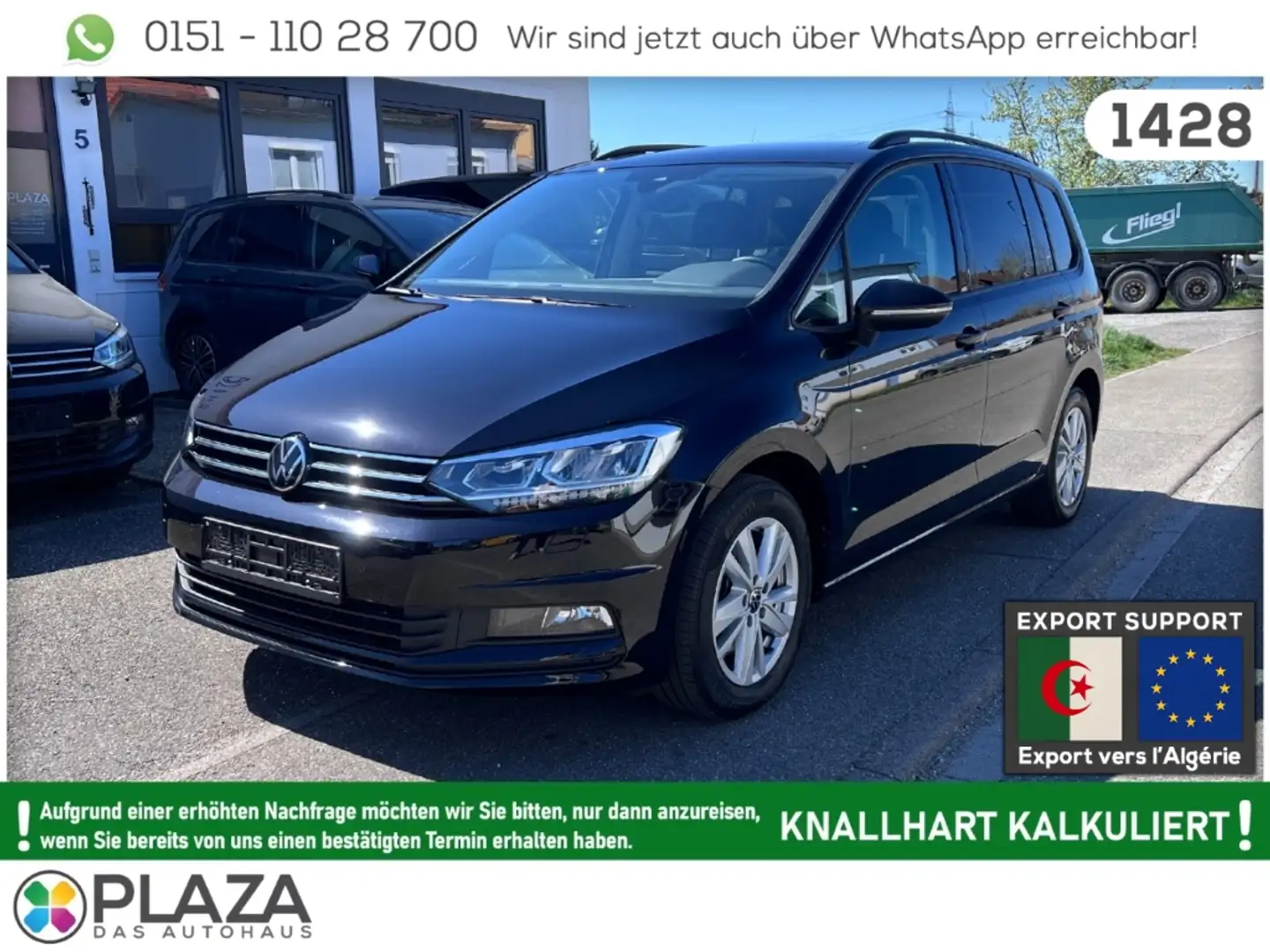 Volkswagen Touran 1.5TSI DSG 7S AHK ACC PANO StHZ RFK DYN Noir - 1