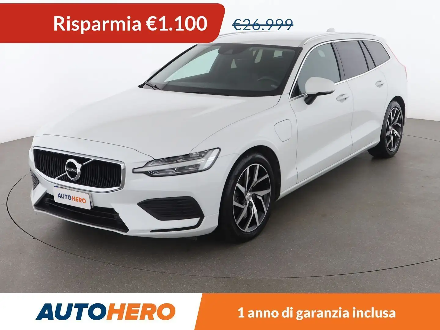 Volvo V60 2.0 T6 Plug-in Hybrid Business Plus AWD PHEV Bílá - 1