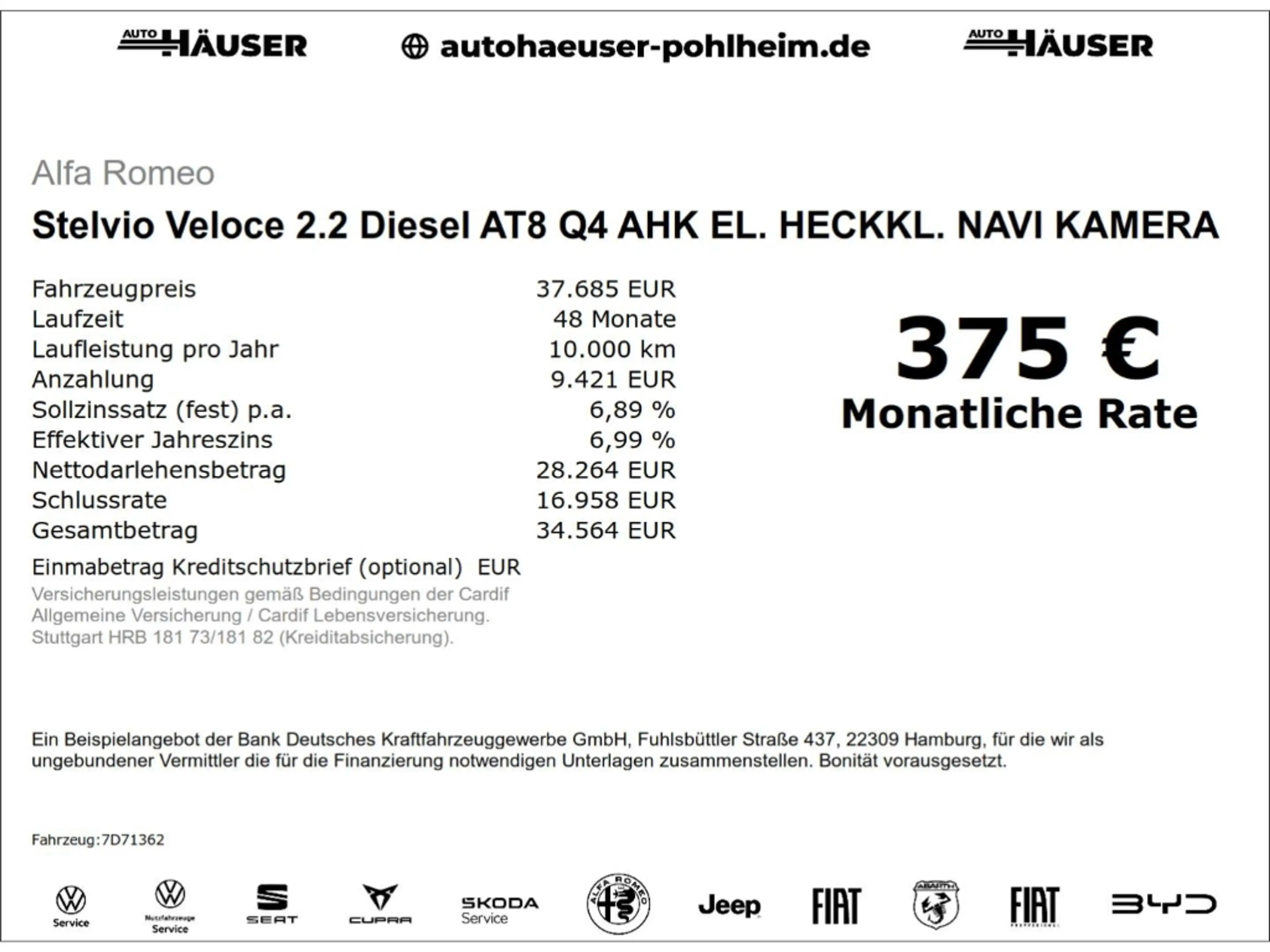 Alfa Romeo Stelvio Veloce 2.2 Diesel Q4 AHK EL. HECKKL. NAVI KAMERA M — photo 2