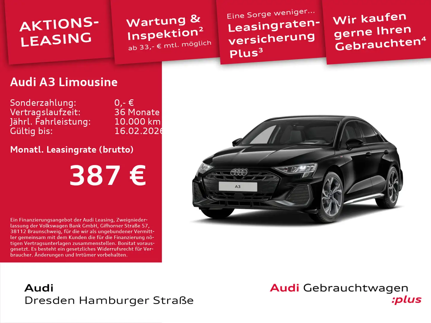 Audi A3 S line 35 TFSI S tronic AHZV SONOS Schwarz - 1