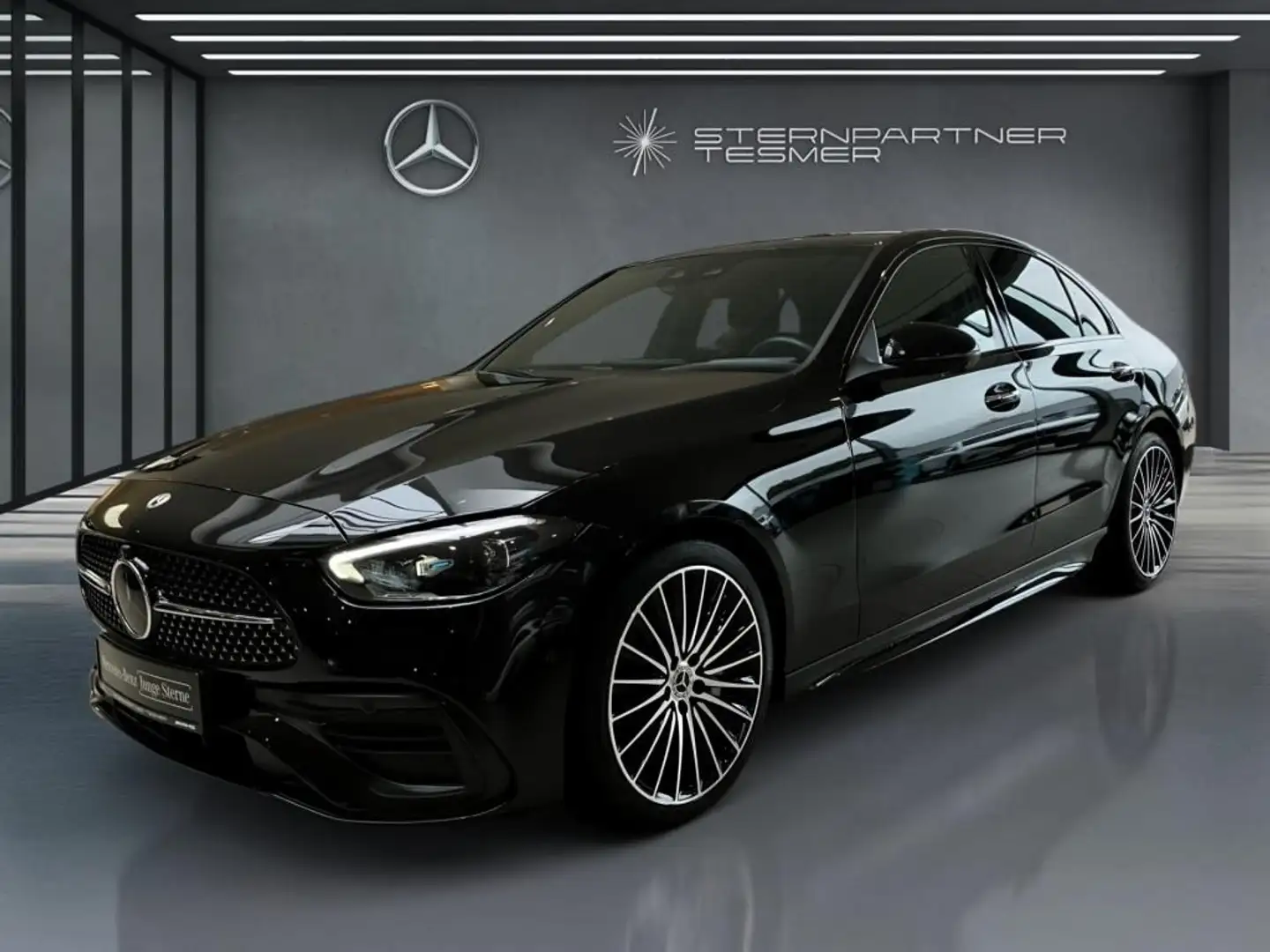 Mercedes-Benz C 300 d AMG Night, DiG.L,HuD,BURM,360°,PANO,AHK Schwarz - 2