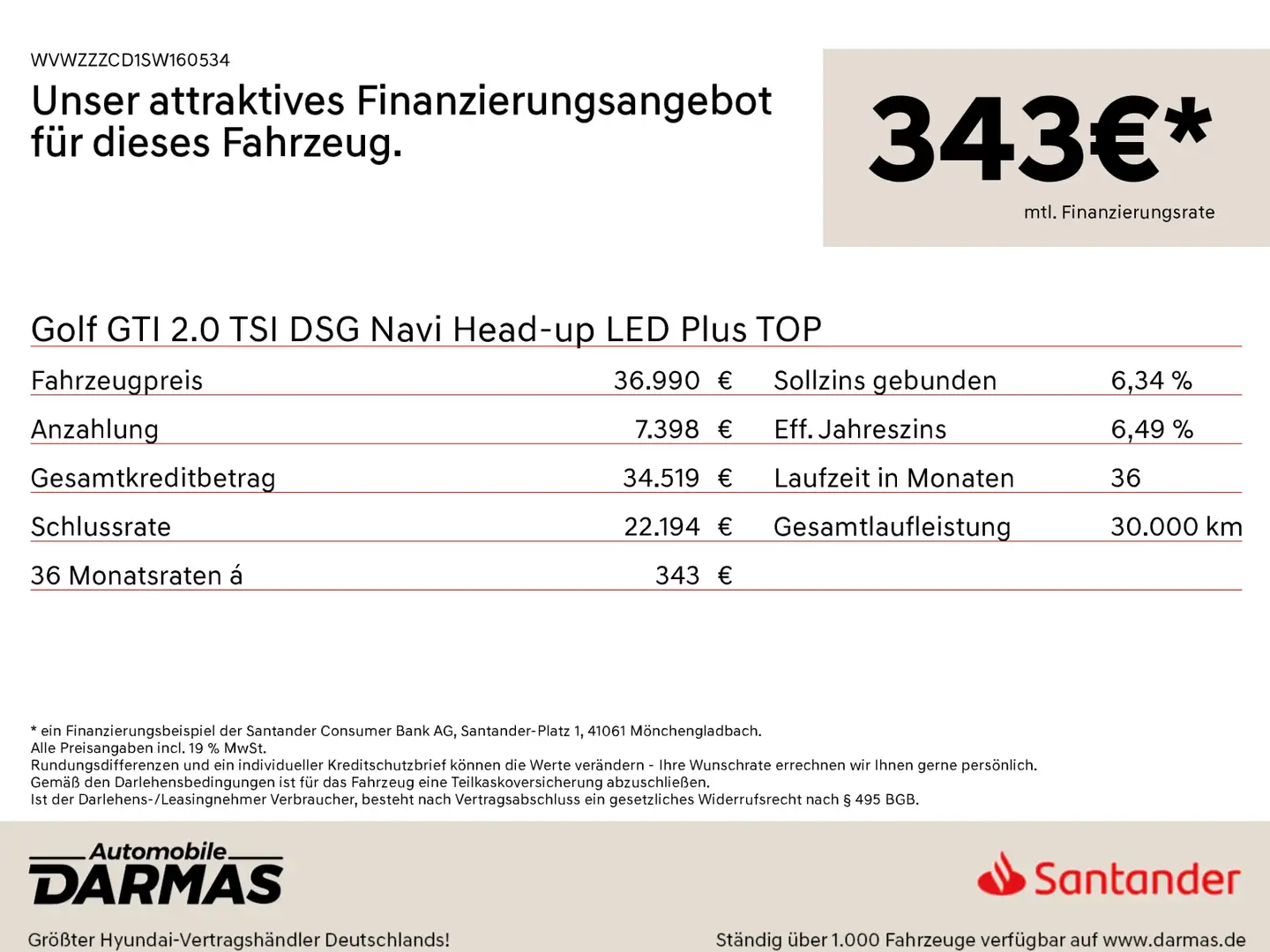 Volkswagen Golf Golf GTI 2.0 TSI DSG Navi Head-up LED Plus TOP Gris - 2