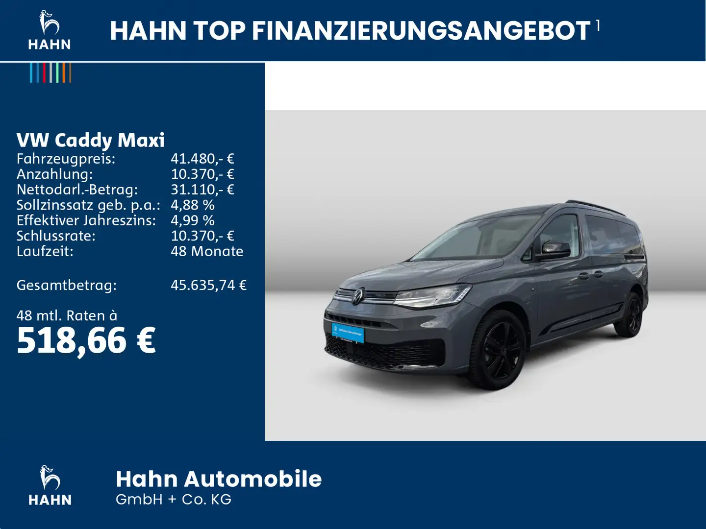 Volkswagen Caddy Edition 1,5TSI 85kW DSG NAVI AGR PANO Grau - 2