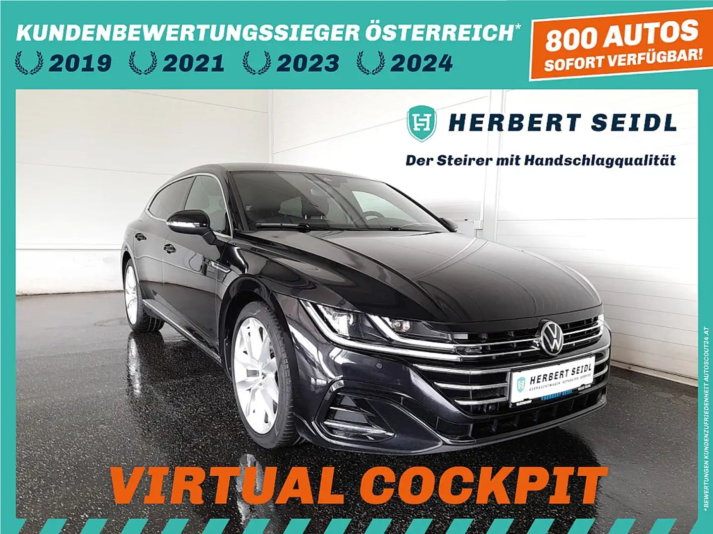 Volkswagen Arteon SB R-Line 2,0 TDI DSG *LEDER / 19 ZOLL / LED / ... Чорний - 1