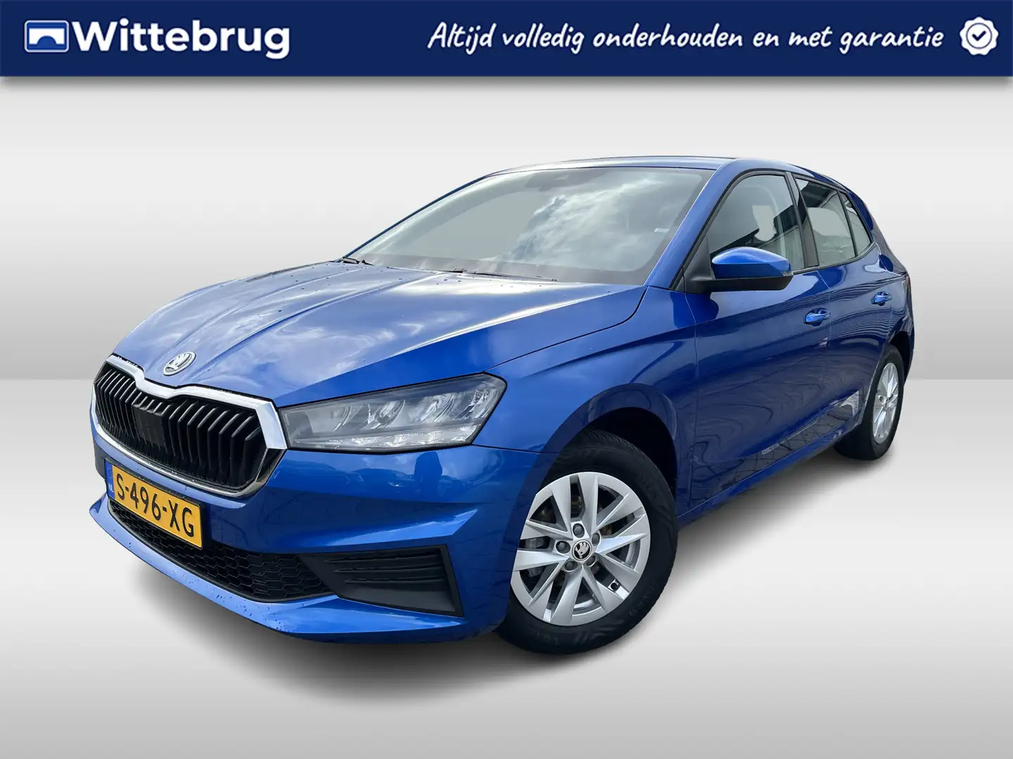 Skoda Fabia 1.0 TSI Ambition Navigatie / Parkeersensoren / App Bleu - 1