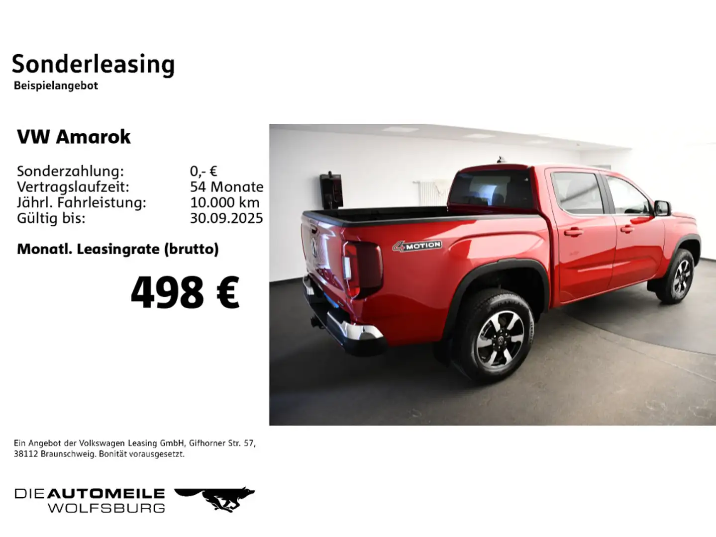 Volkswagen Amarok DC 3.0 TDI 4Mot. Automatik Style Matrix/A Rot - 2